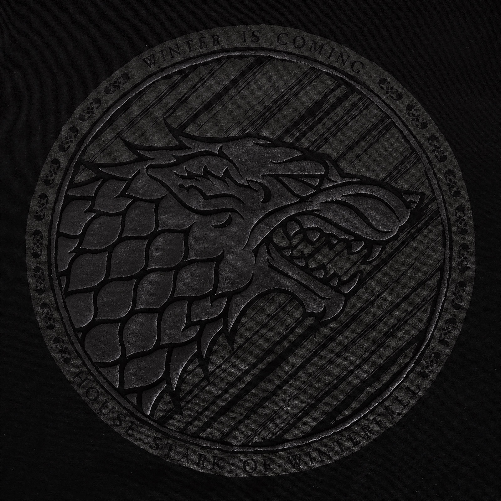 Game of Thrones - Dark Stark 3D Logo T-Shirt zwart