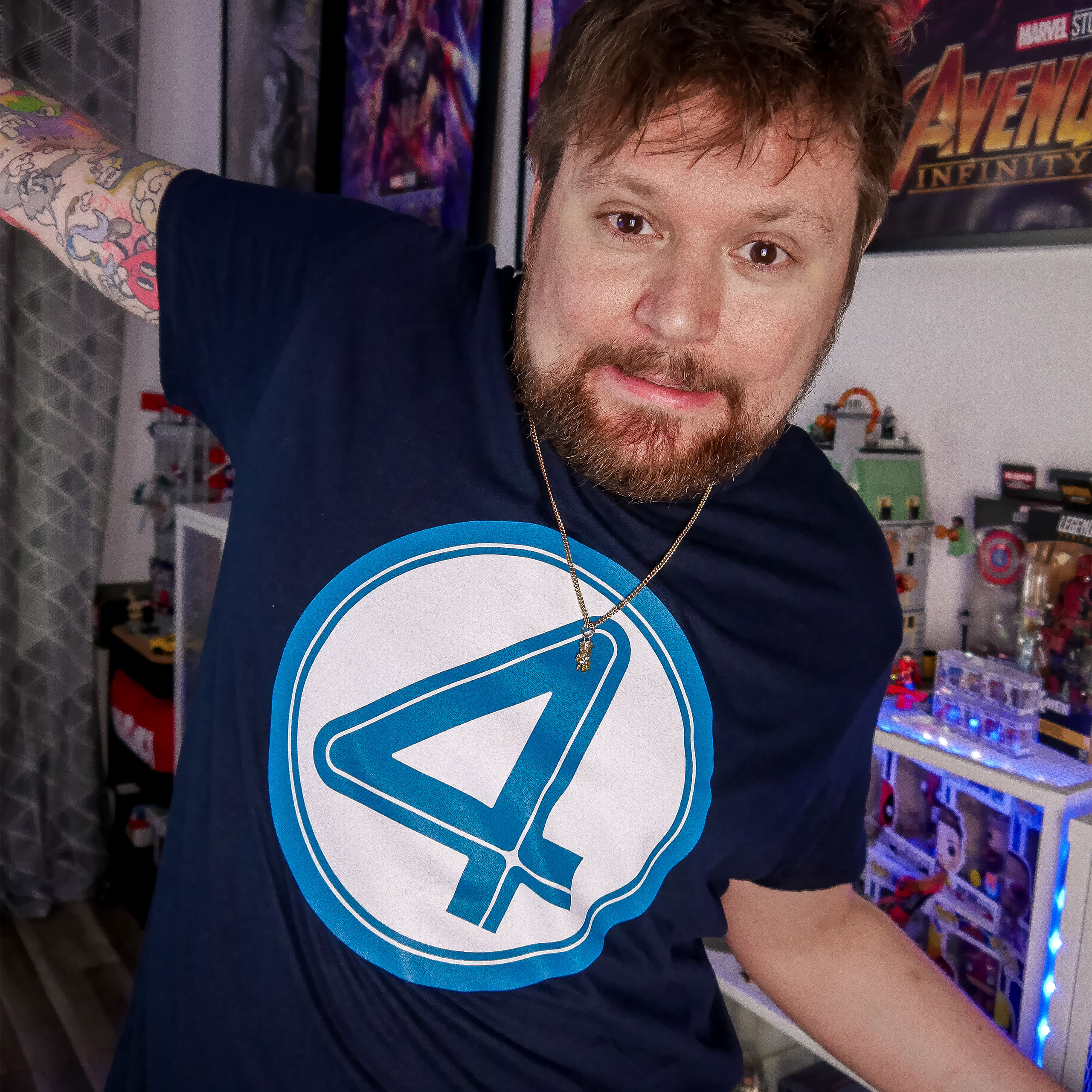 Fantastic Four - Emblem T-Shirt blau