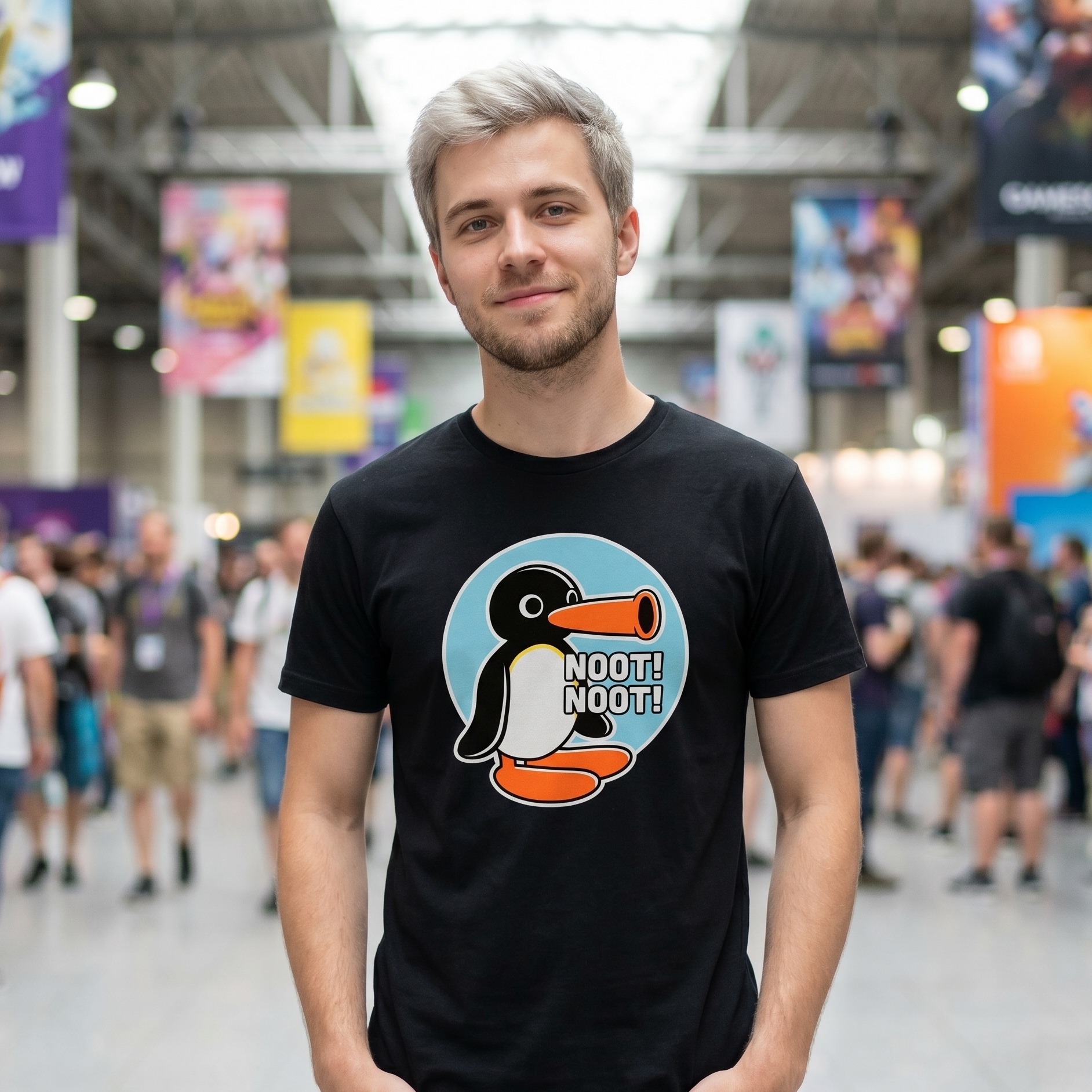 Noot Noot T-Shirt for Pingu Fans black