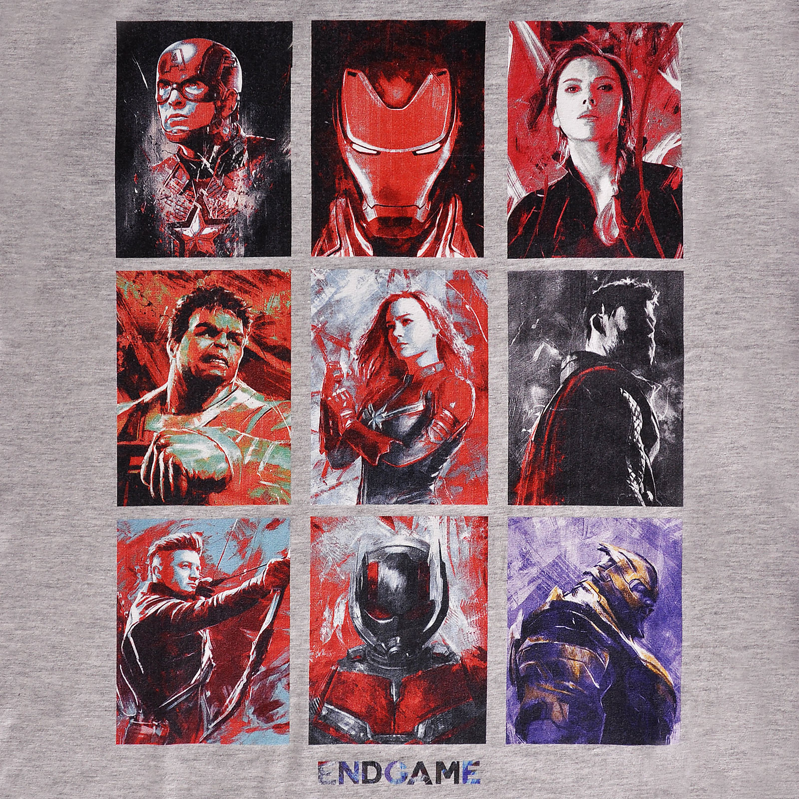 Avengers - Endgame Character Portraits T-shirt grijs