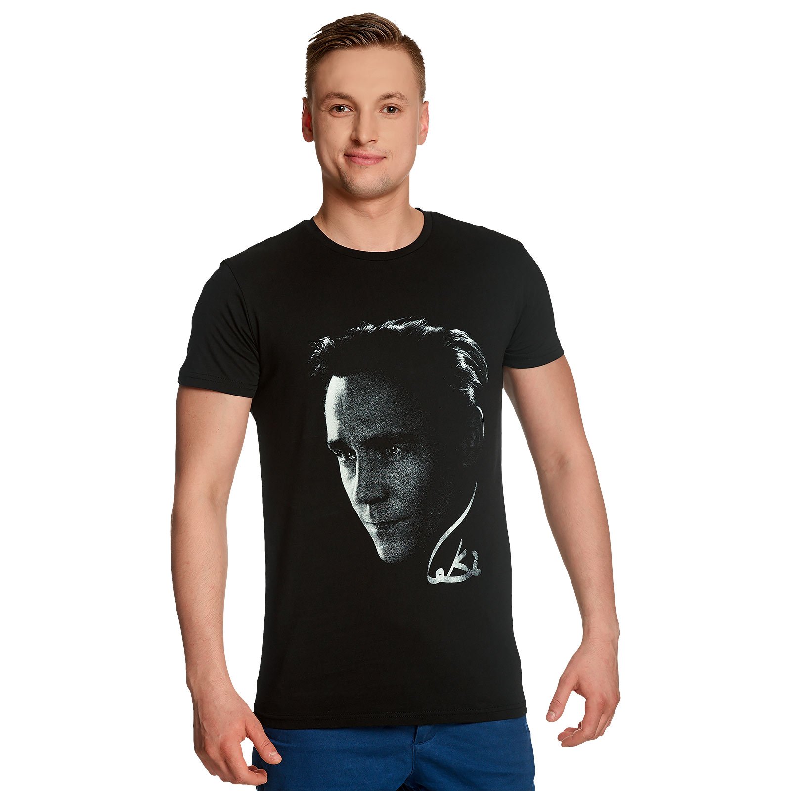 Loki - Portret T-Shirt Zwart