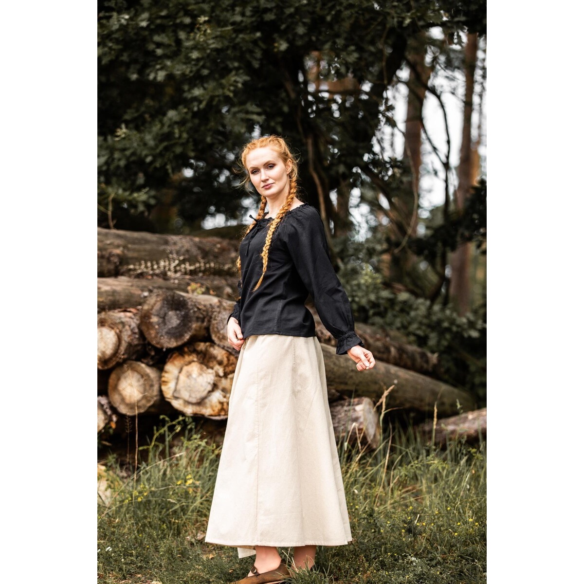 Blusa medieval Edith negra