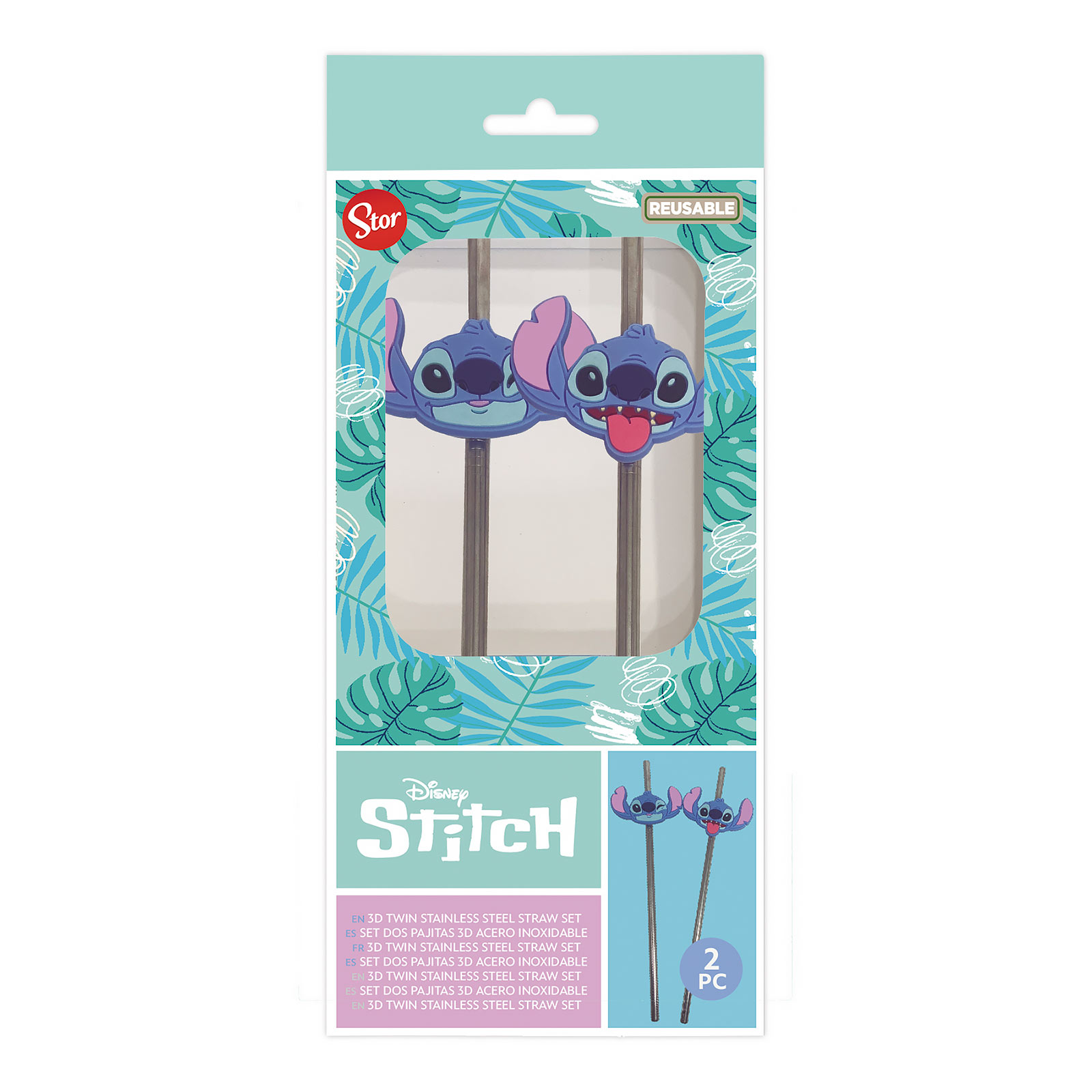 Pajitas Stitch Aloha - Pack de 2 - Lilo & Stitch
