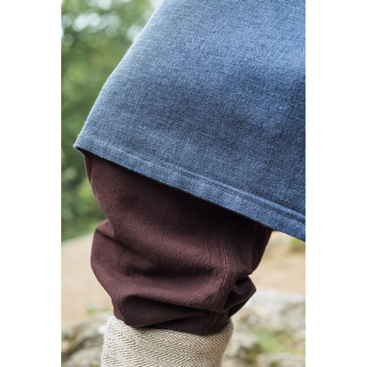 Túnica vikinga medieval Freki azul grisáceo