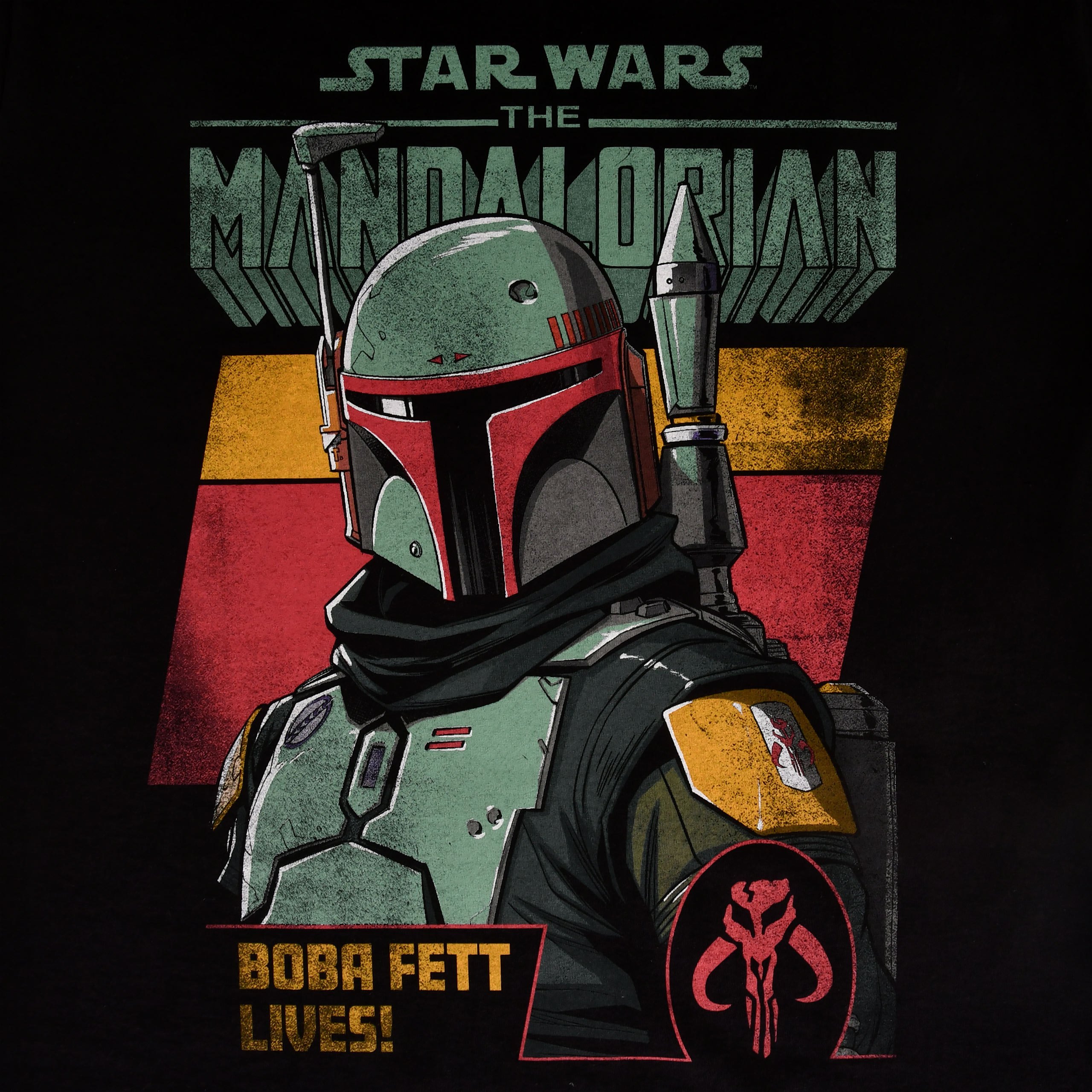 T-Shirt Boba Fett Lives noir - Star Wars Mandalorian
