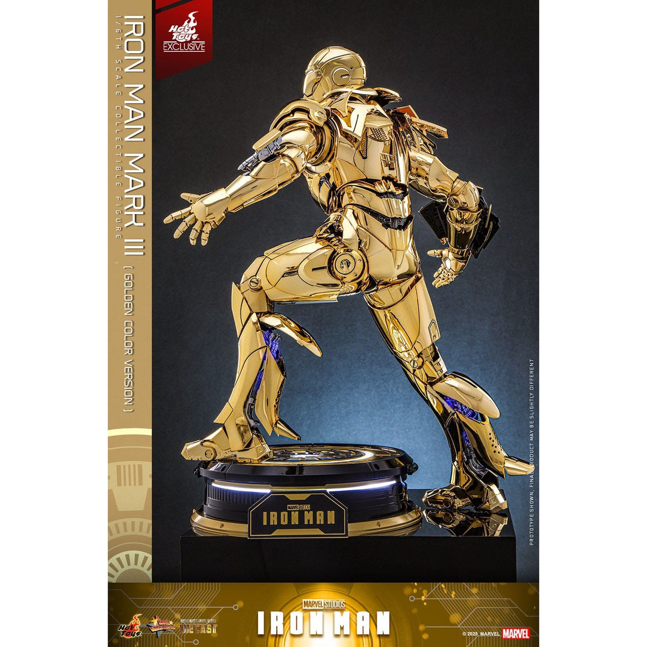 Iron Man - Iron Mark III action figure Masterpiece 1:6 Gold Color Version Esclusiva