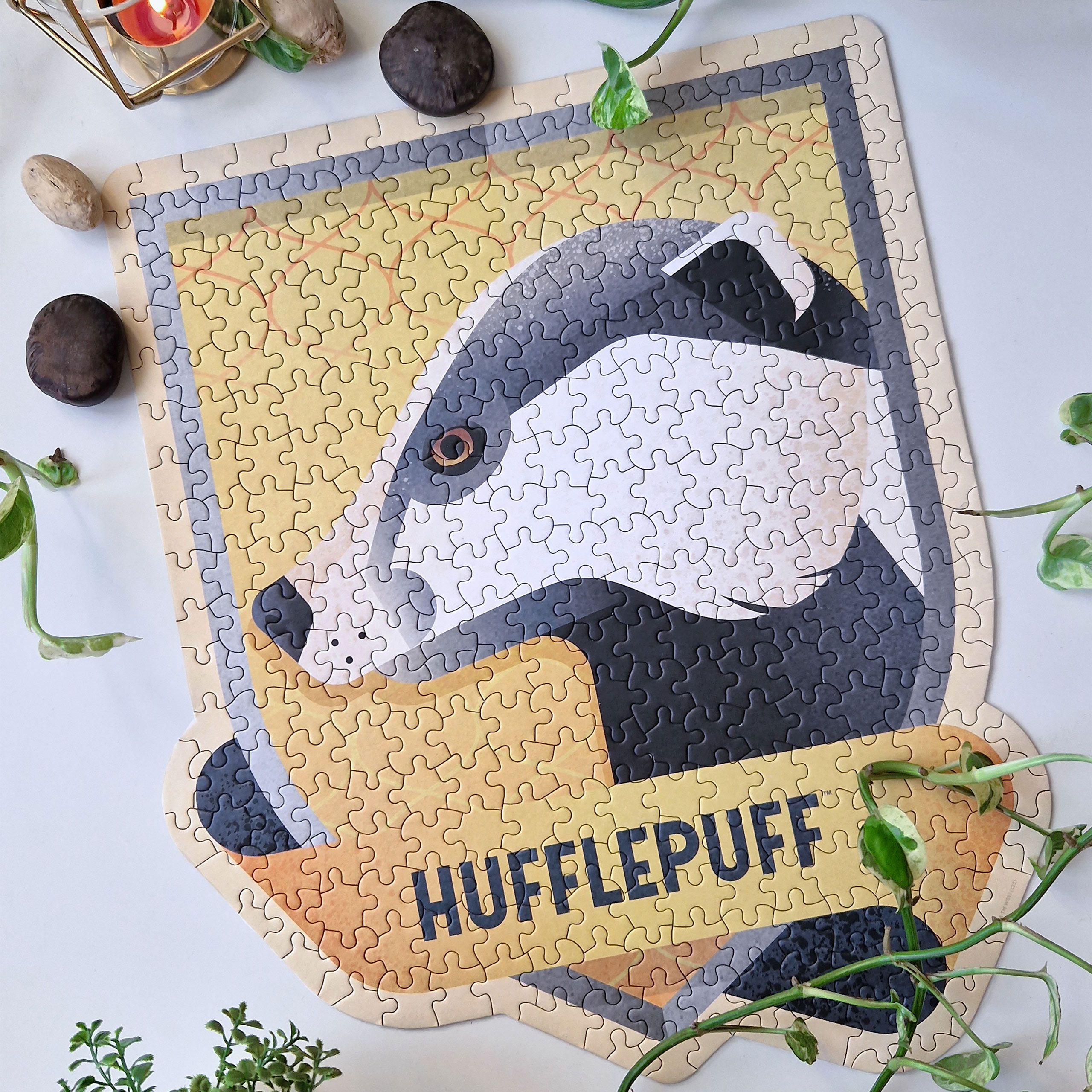 Hufflepuff Wappentier Puzzle in Zaubertrank-Flasche - Harry Potter