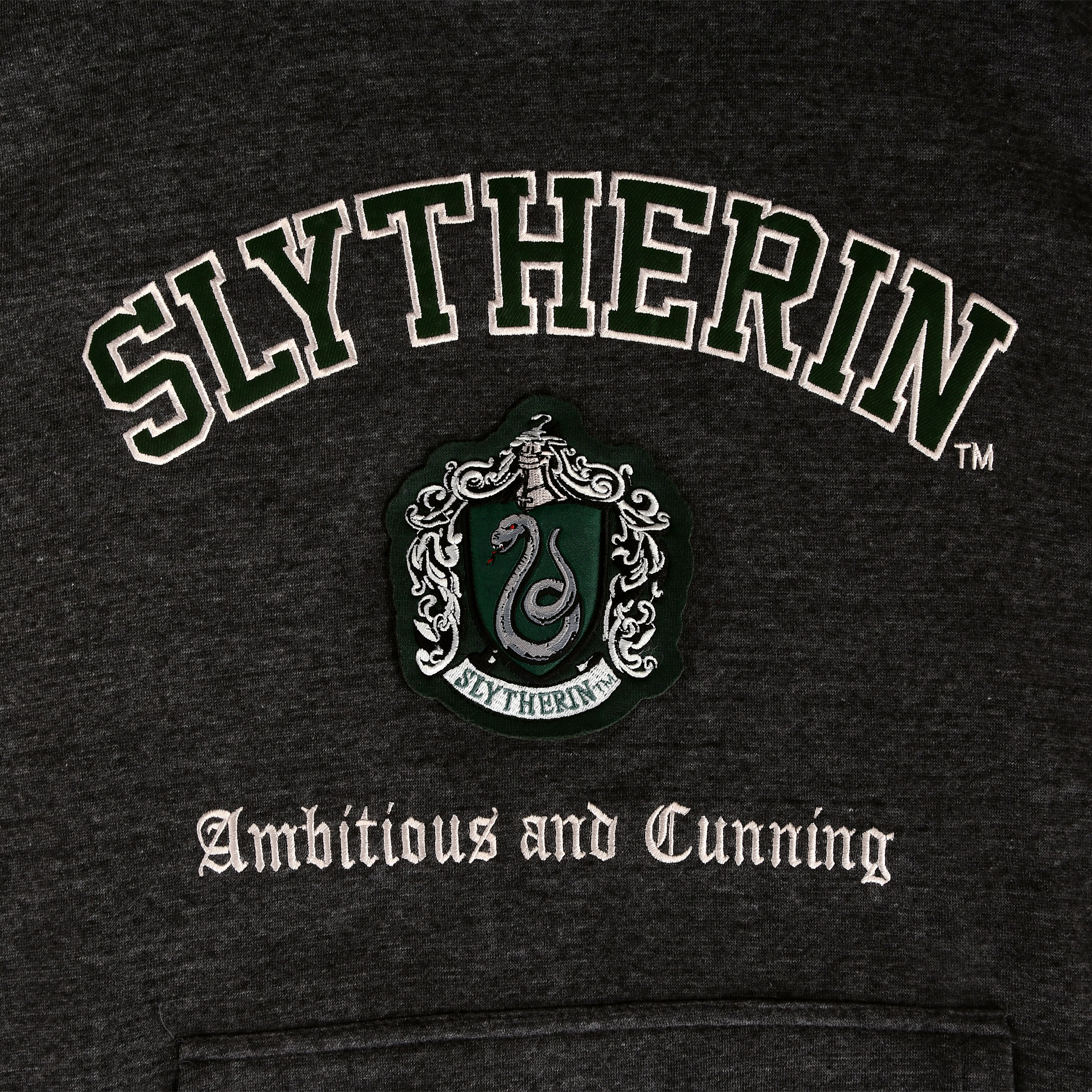 Harry Potter - Slytherin Wappen Premium Hoodie grau