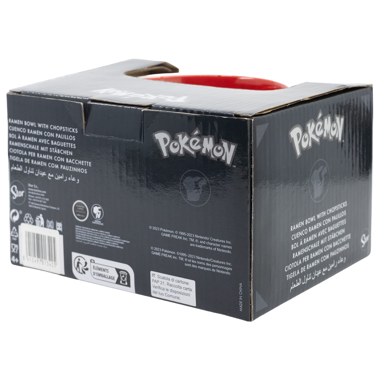 Pokémon Ramen Bowl with Chopsticks Face