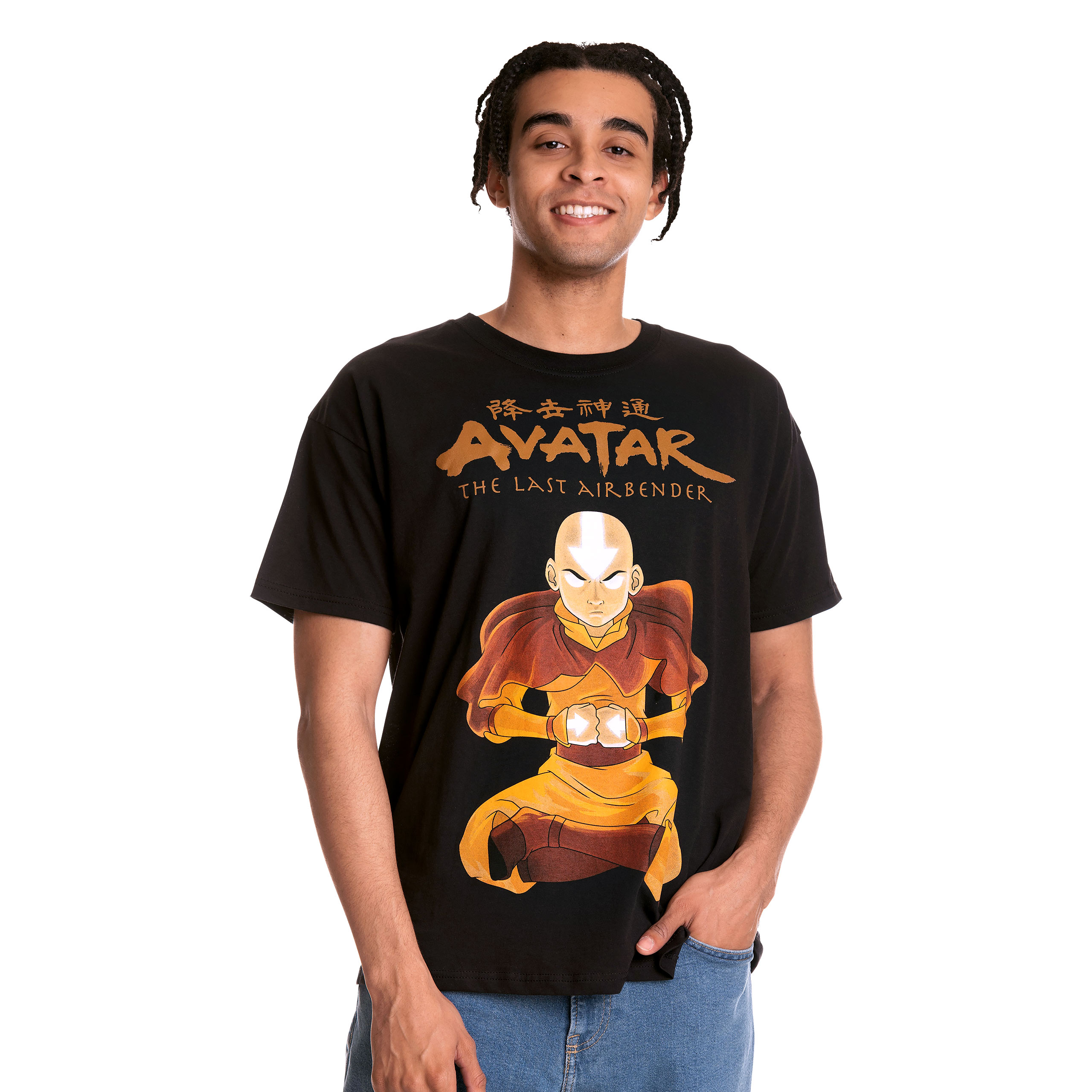 Avatar Der Herr der Elemente - Aang State Pose T-Shirt schwarz