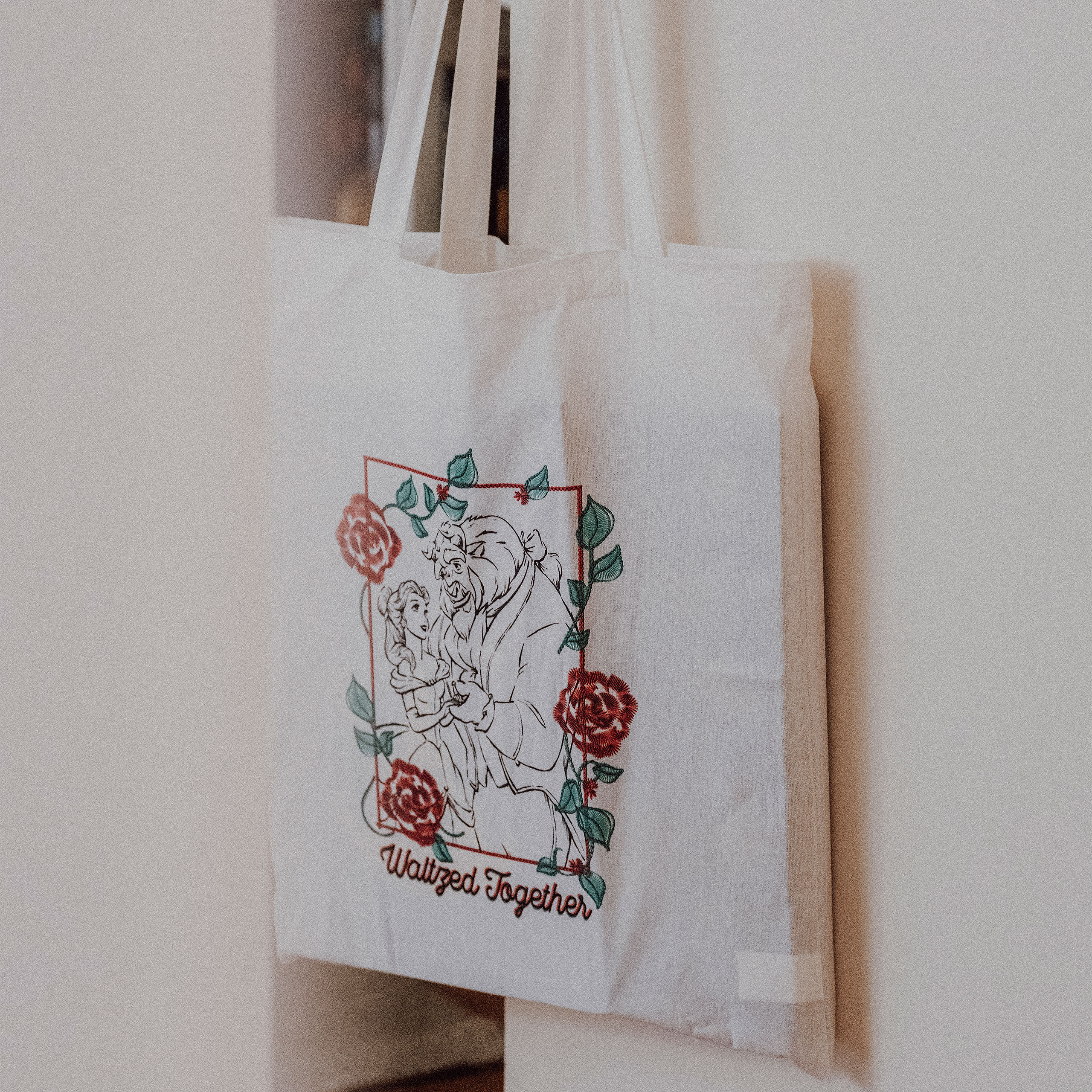 Beauty and the Beast - Waltzed Together Tote Bag