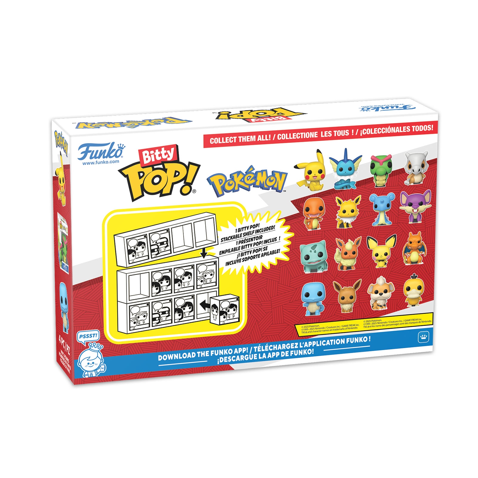 Pokemon - Pikachu e Amici Funko Bitty Pop Set di 4 Figure Serie 1