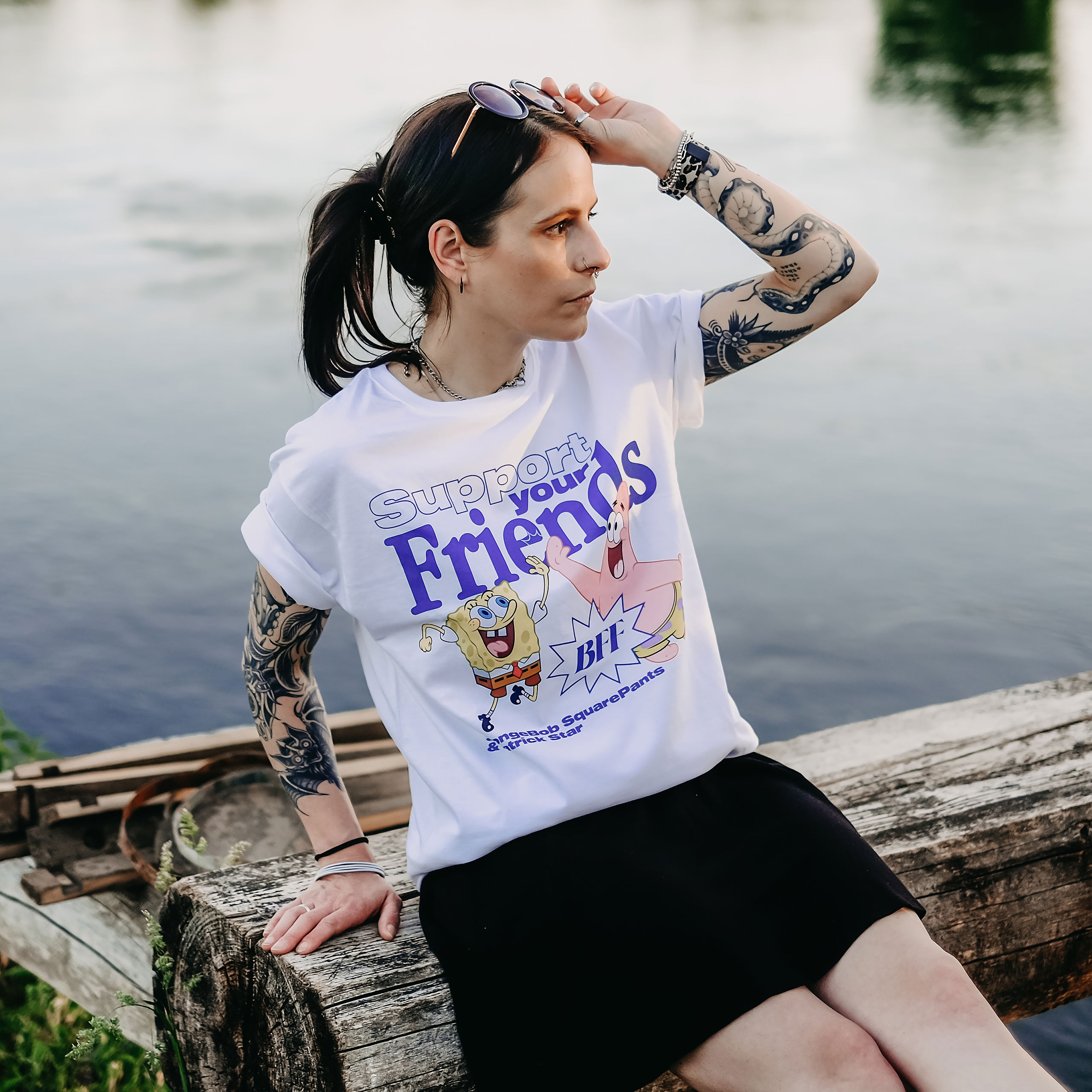SpongeBob en Patrick Support Your Friends T-shirt