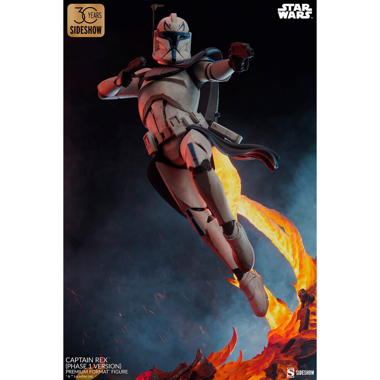 Star Wars Figura Premium Format Captain Rex (Versión Fase 1) Sideshow Exclusive 68 cm
