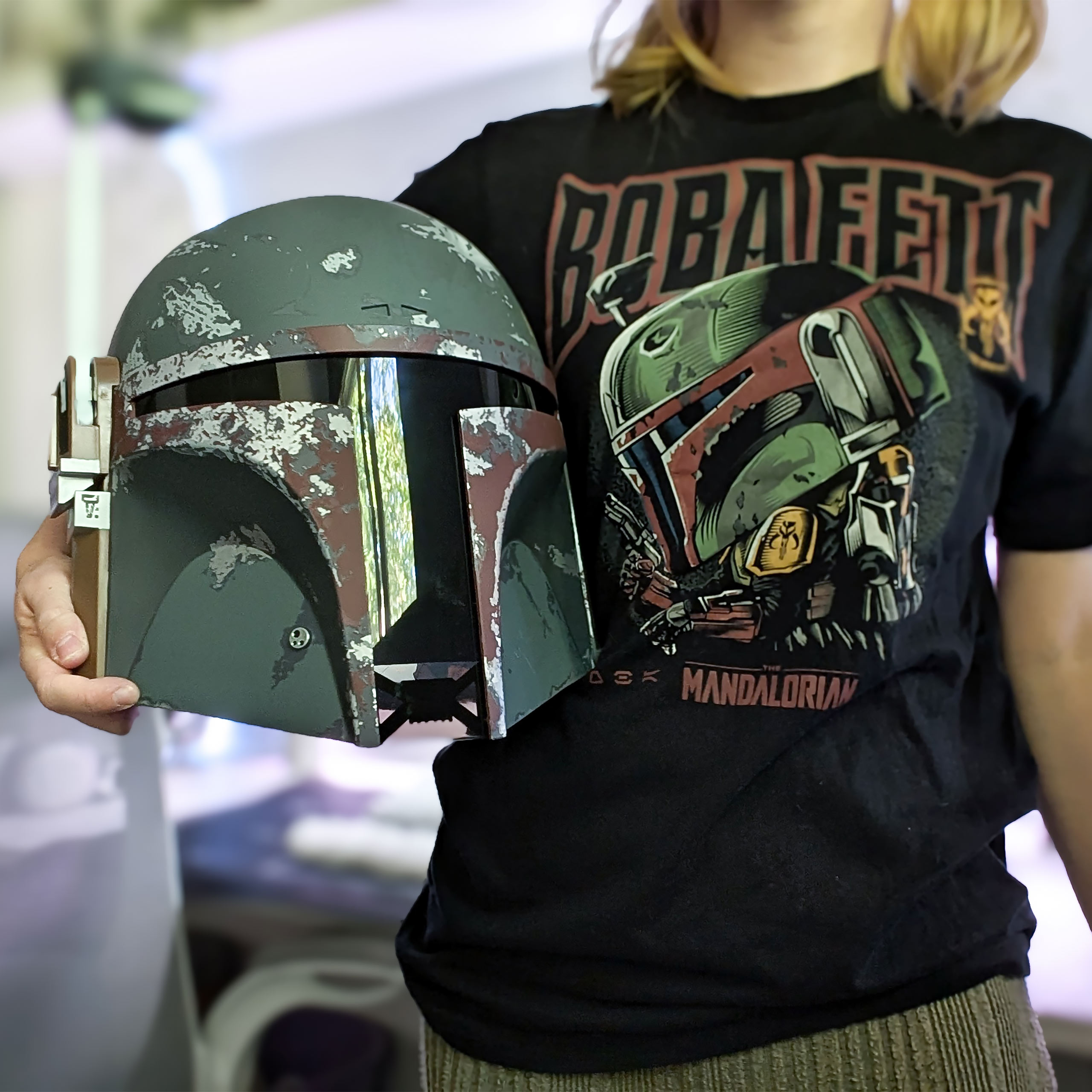 Star Wars - Réplica Premium del Casco de Boba Fett con Efectos de Luz