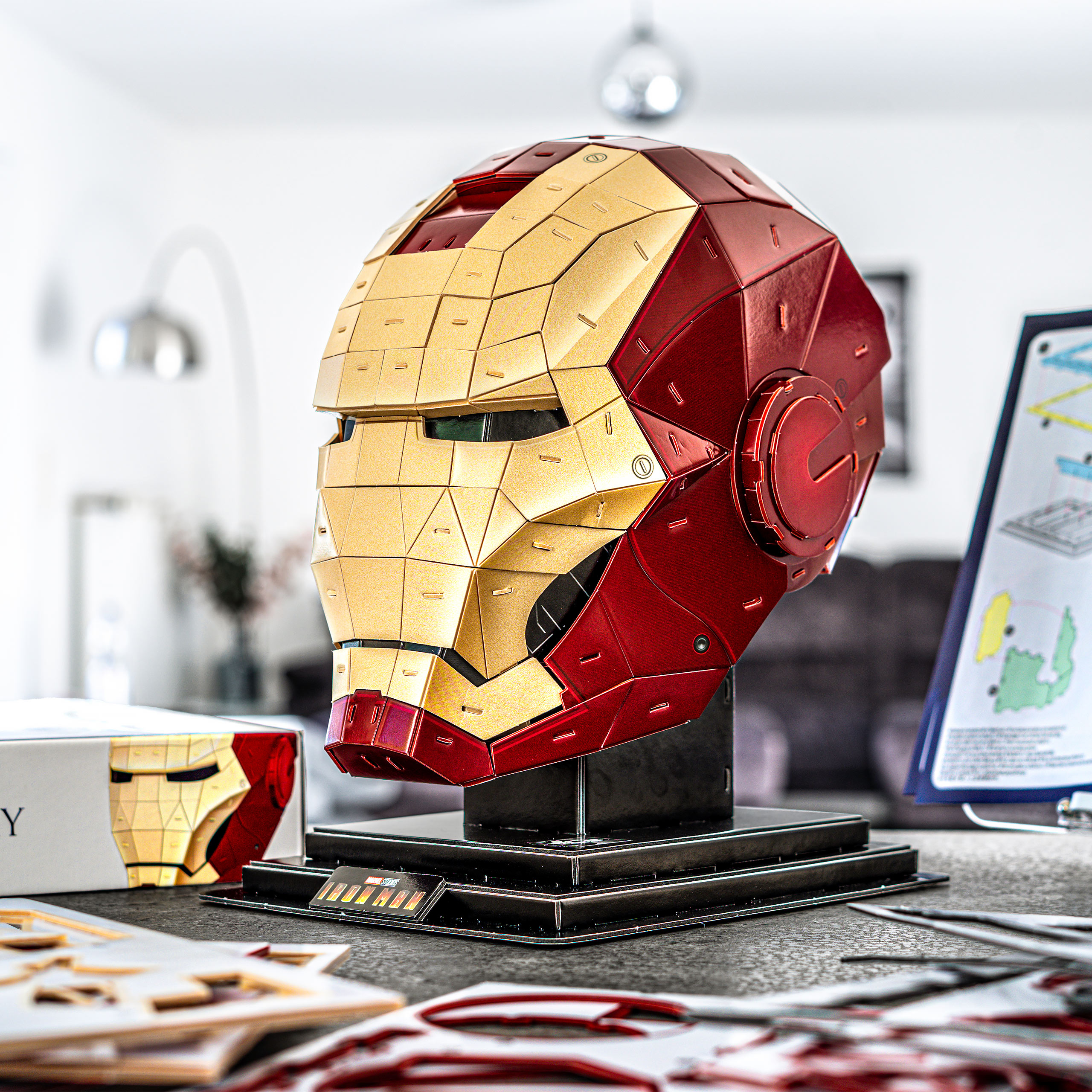 Iron Man - Helm 4D Build Modell Bausatz