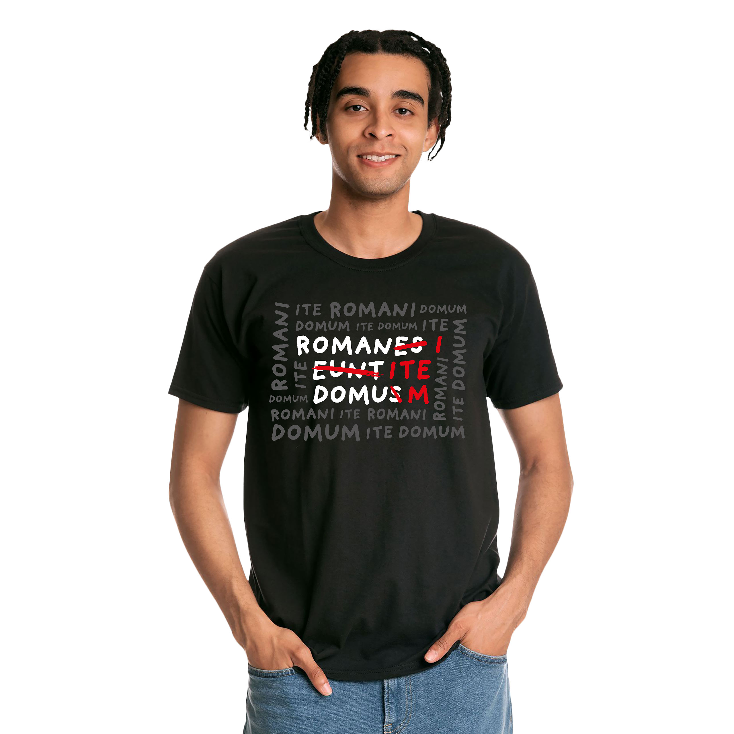 Romani Ite Domum T-Shirt for Monty Python Fans