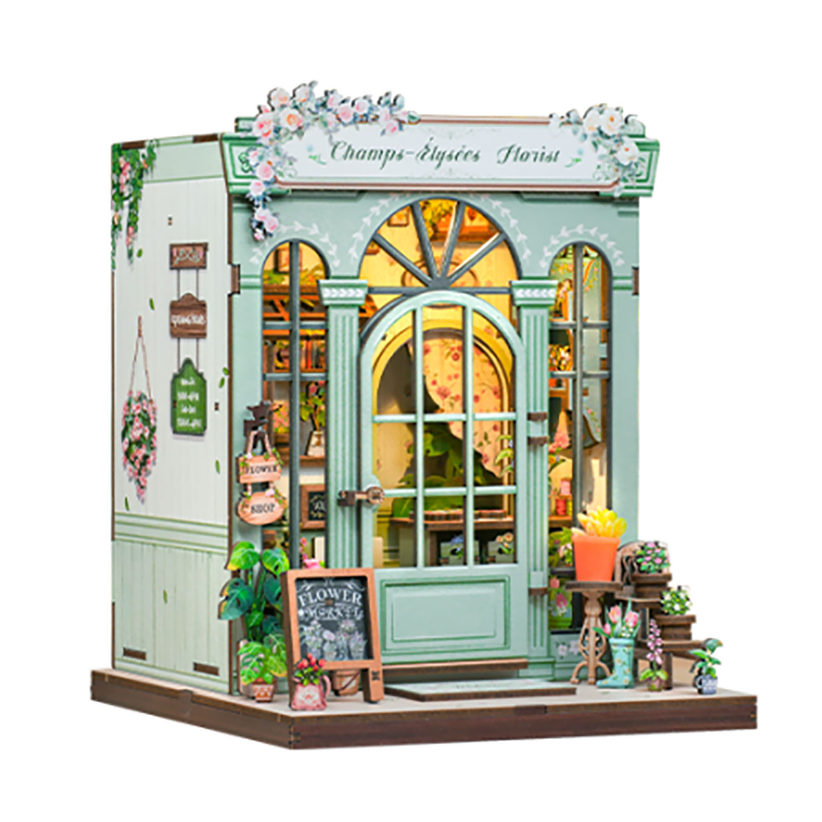 CuteBee - Modellino casa in miniatura Book Nook Champs-Élysées Florist