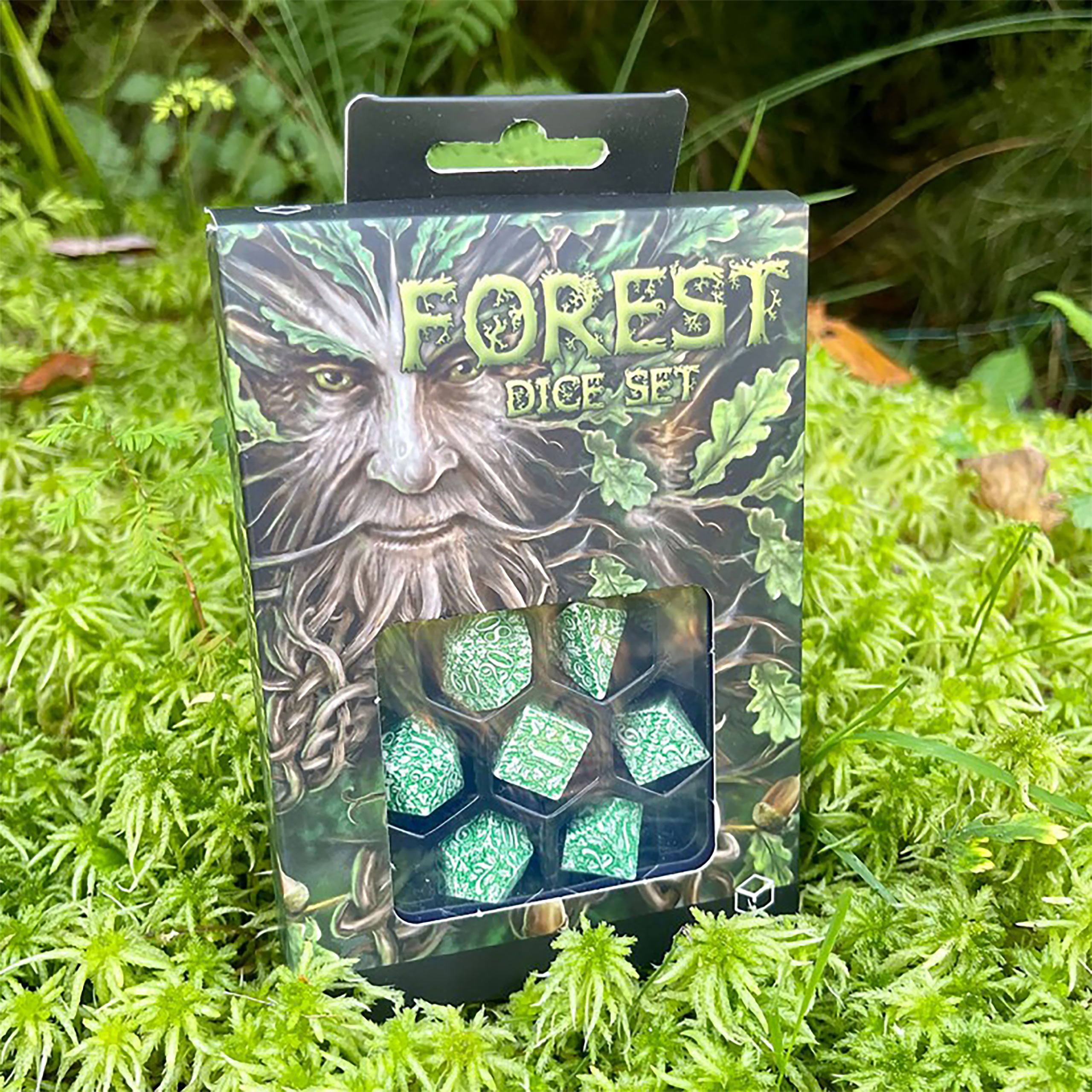 Forest Tundra RPG Dice Set 7pc