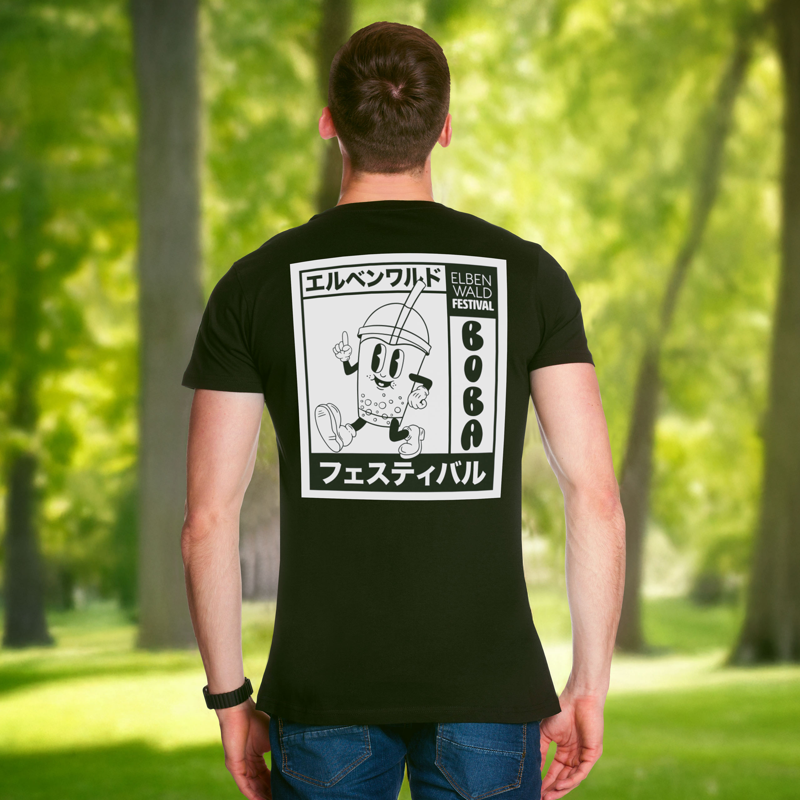 Elbenwald Festival Bubble Tea T-Shirt Black