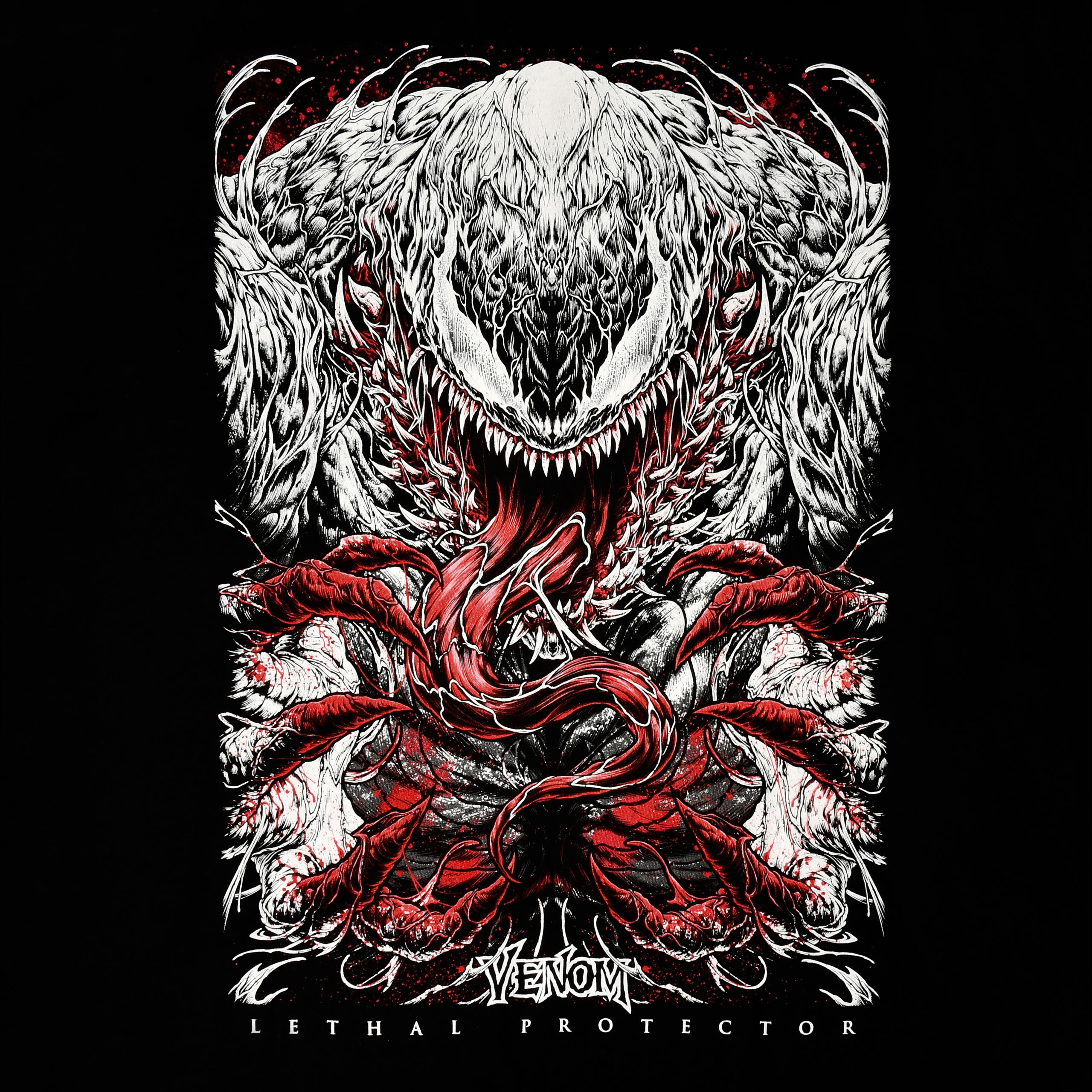 Venom - Zwart Wit & Bloed T-shirt zwart