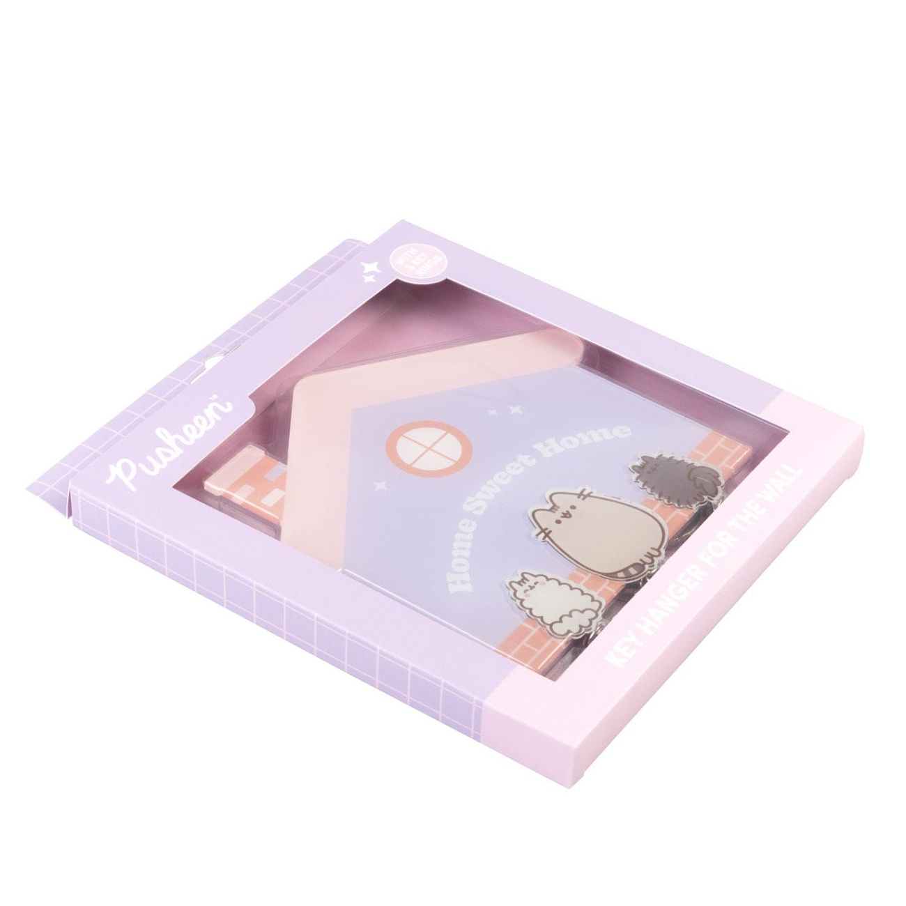 Portachiavi da parete Pusheen incl. 3 portachiavi