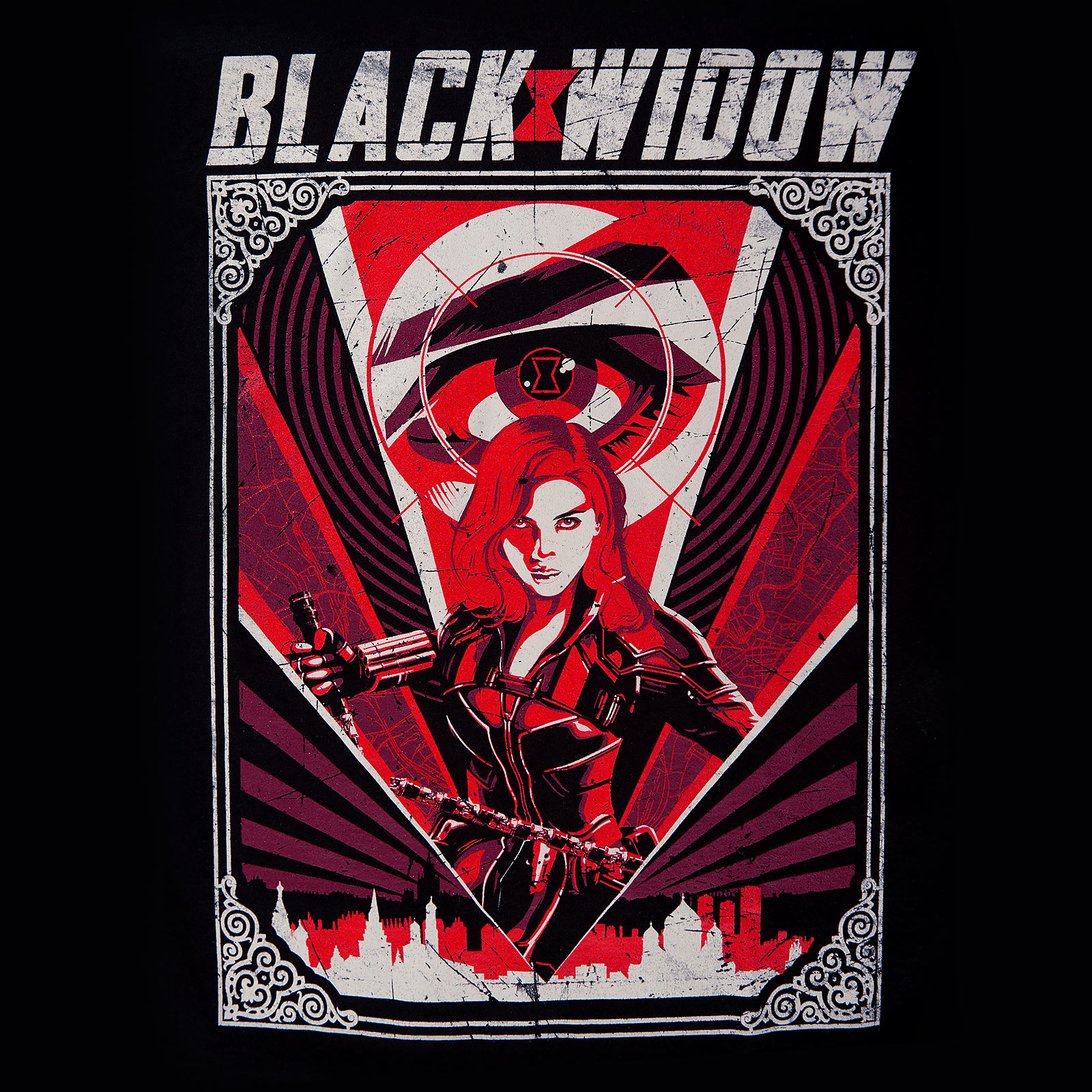Black Widow - Eye in the Sky Movie T-Shirt Black