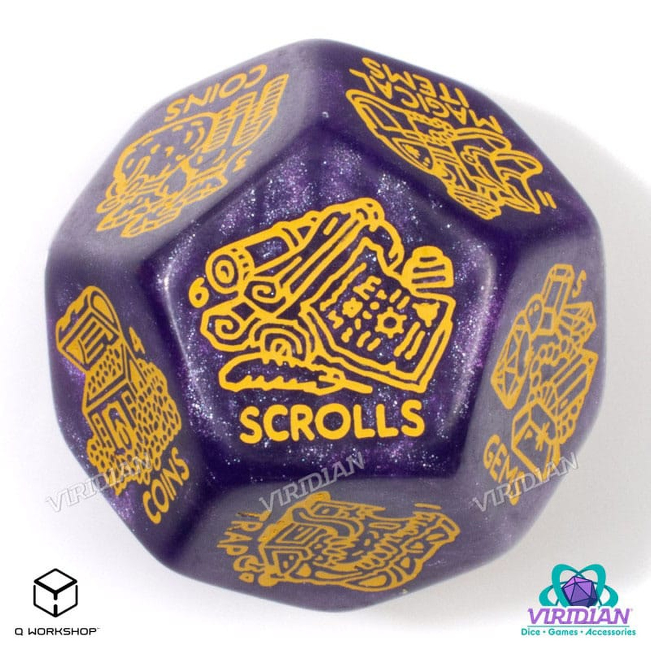 Viridian Dice Jumbo Treasure Generator D12 Die