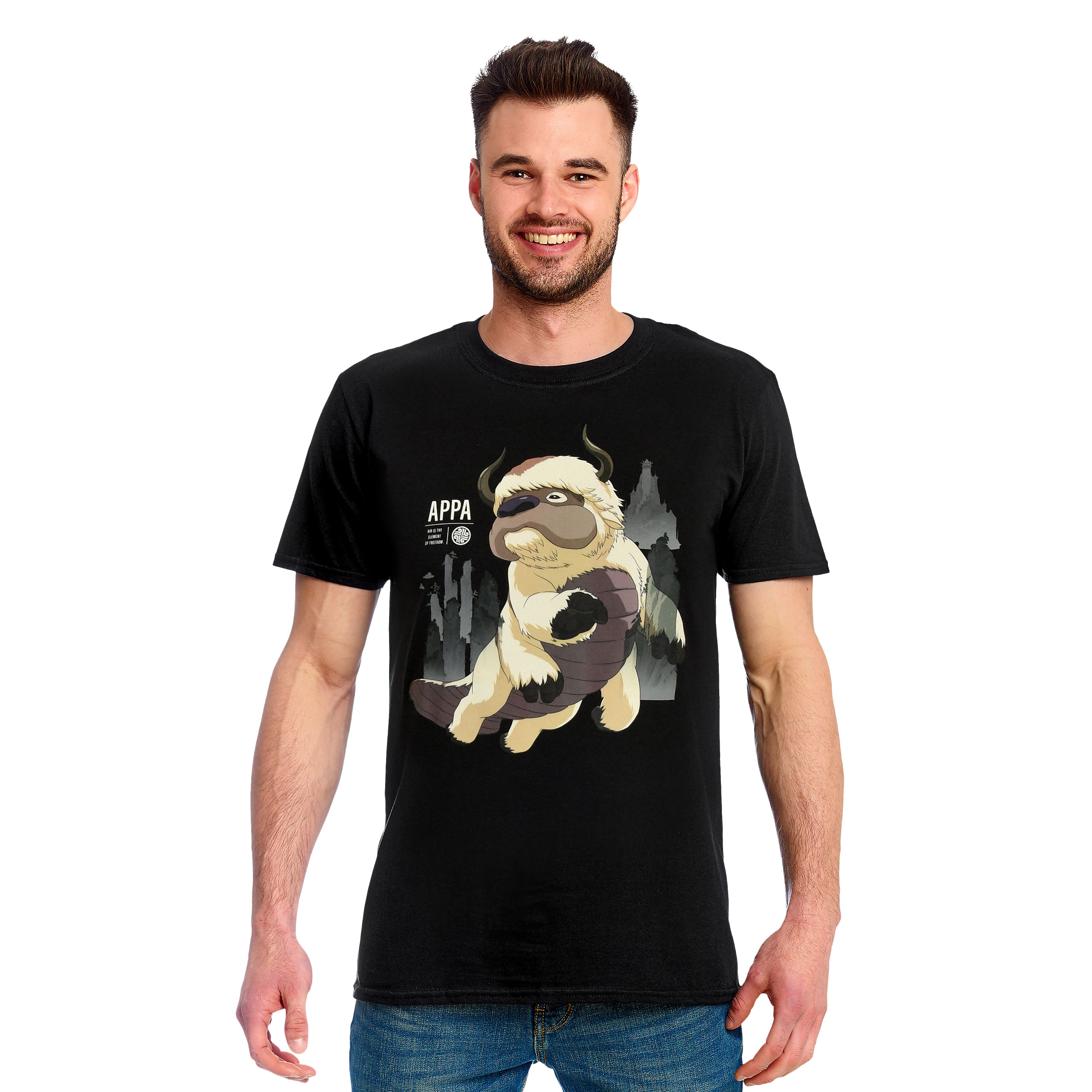 Avatar De Laatste Luchtmeester - Vliegende Appa T-Shirt Zwart