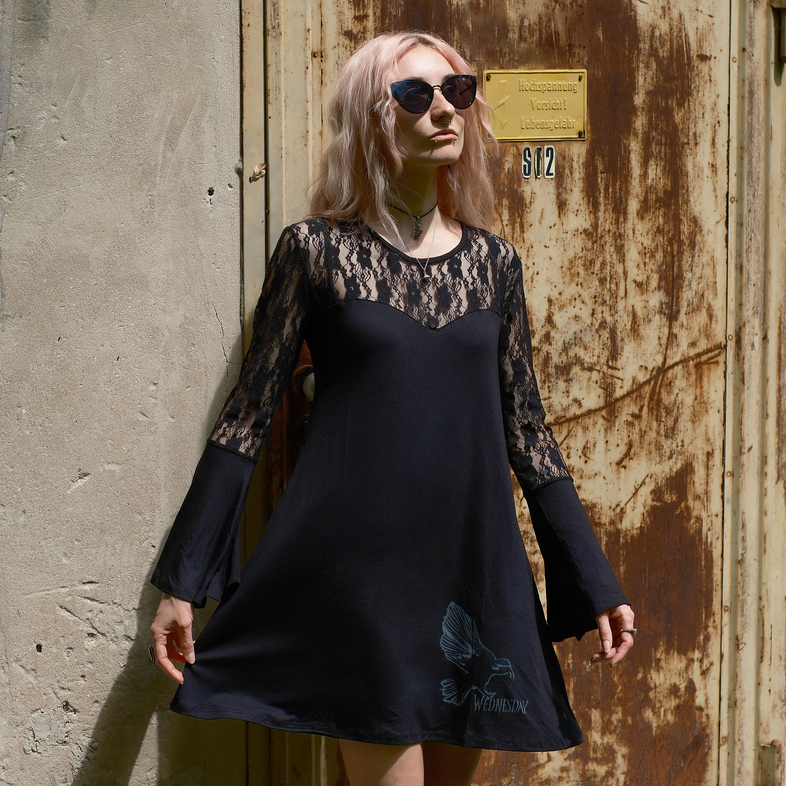 Wednesday - Vestido mini Darkness