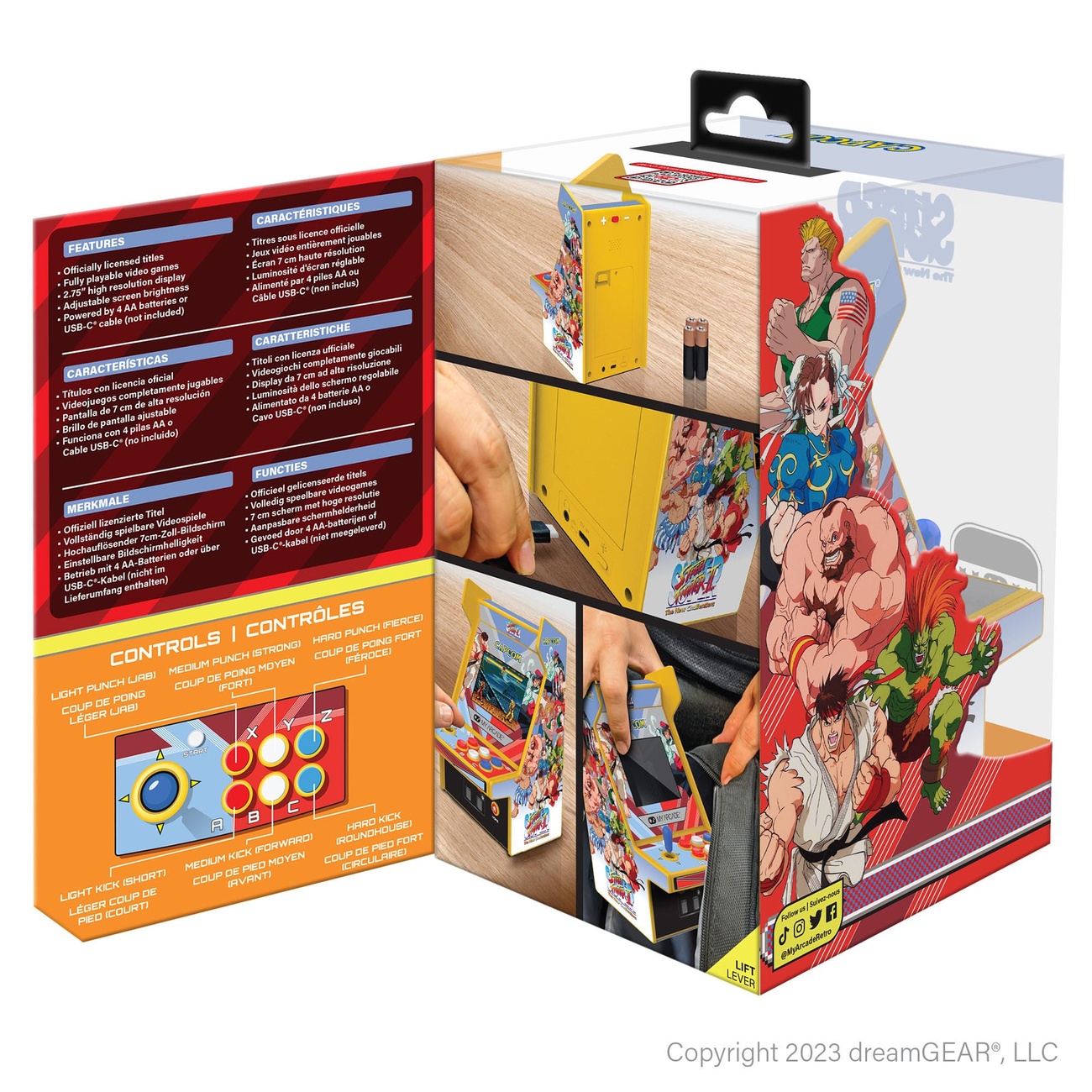 Super Street Fighter II consola portátil Retro Arcade Micro Player Pro