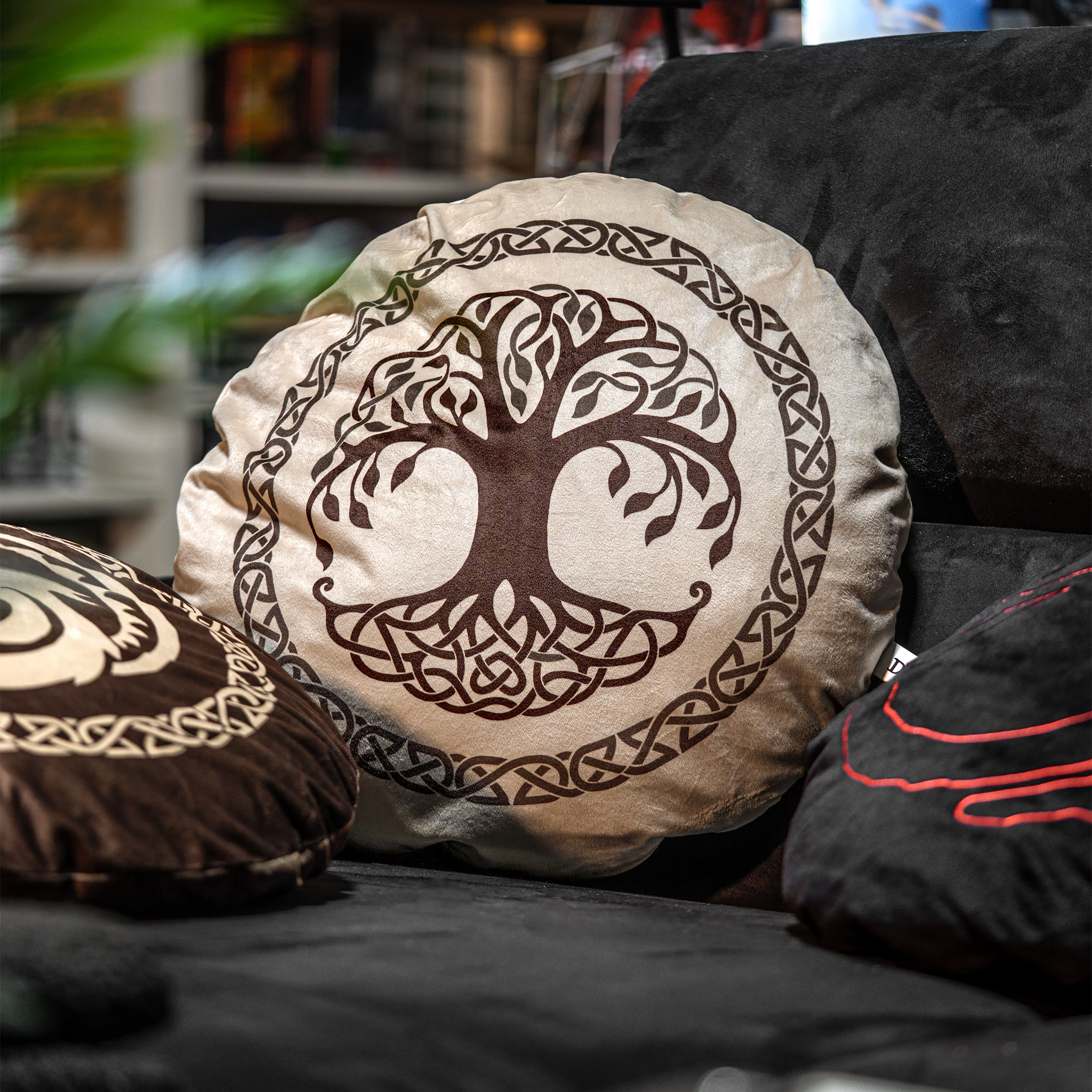 Cómo entrenar a tu dragón - Cojín símbolo del Árbol del Mundo Yggdrasil marrón