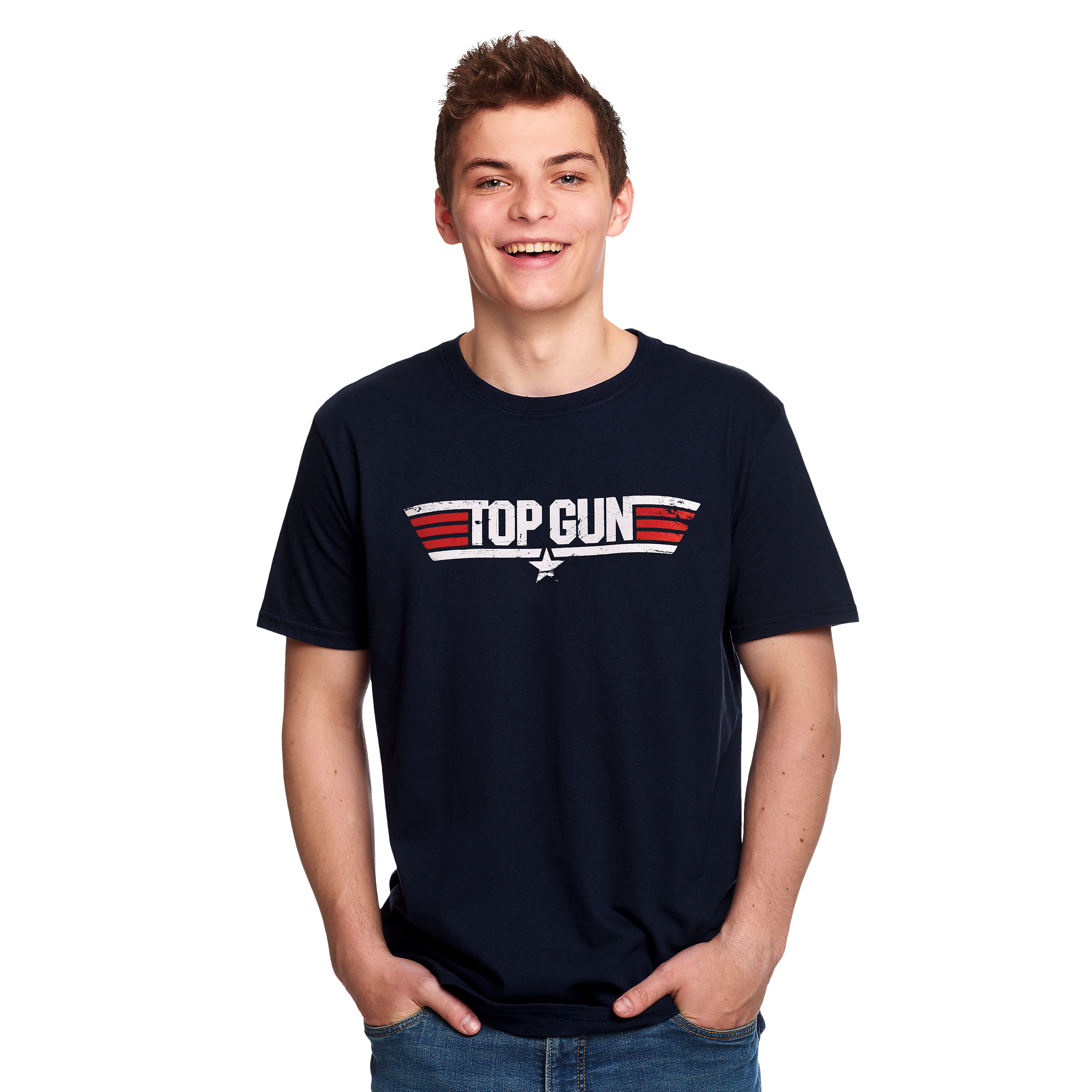 Top Gun - T-shirt logo bleu