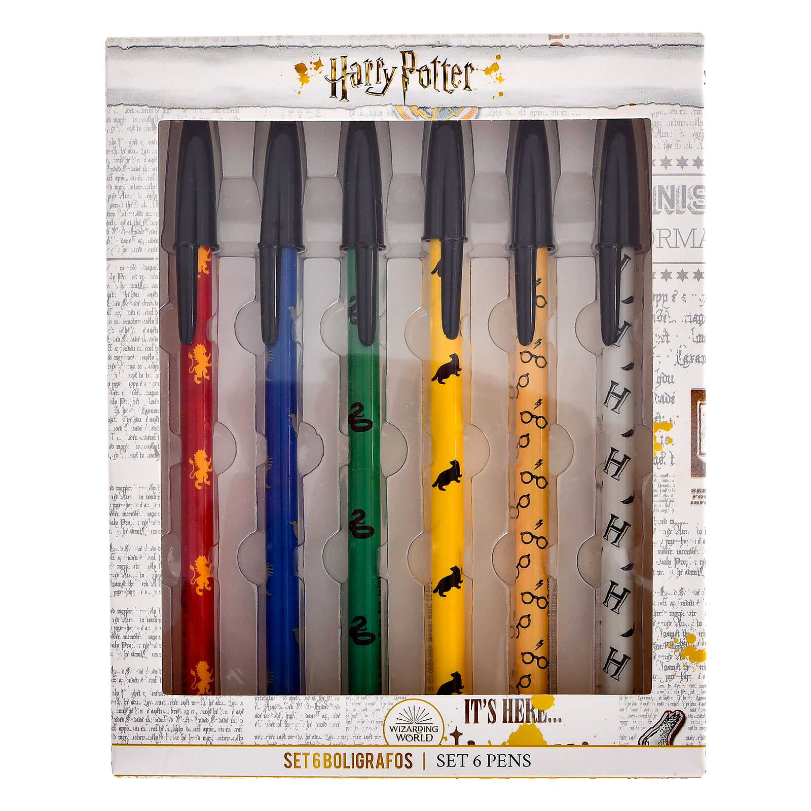 Harry Potter - Hogwarts House Pride Pens 6 Piece Set
