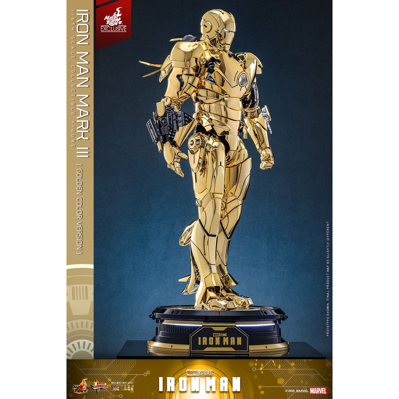 Iron Man - Iron Mark III action figure Masterpiece 1:6 Gold Color Version Esclusiva