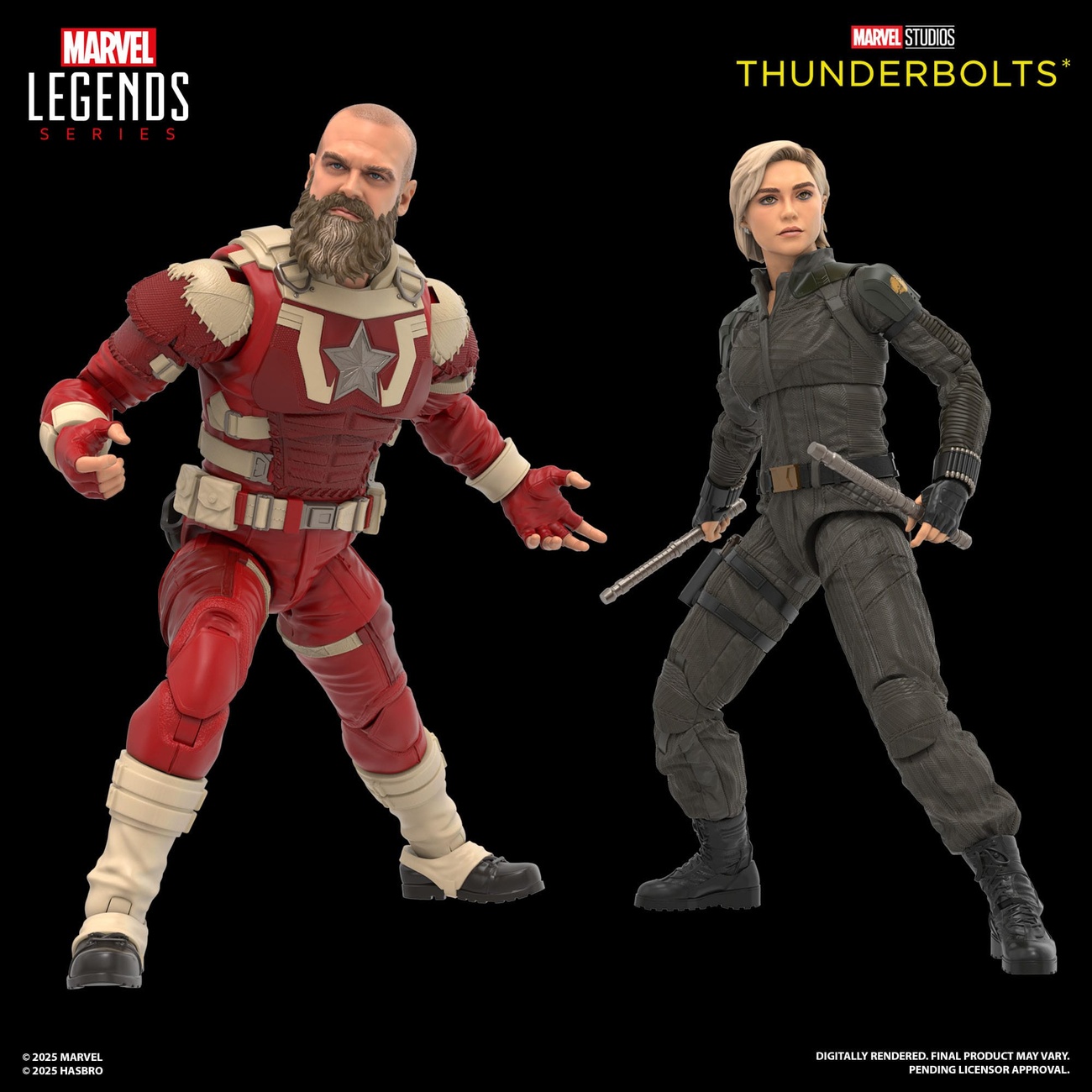 Thunderbolts Marvel Legends actionfigurer 2-pack Yelena Belova & Red Guardian 15 cm