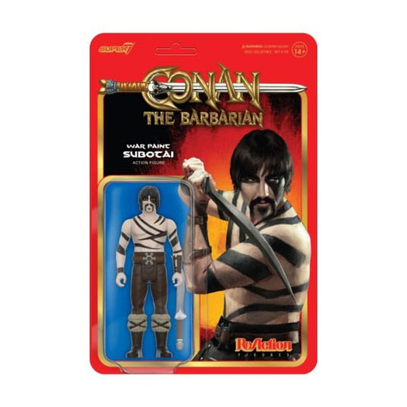Conan el Bárbaro figura de acción ReAction Wave 02 Subotai (War Paint) 10 cm