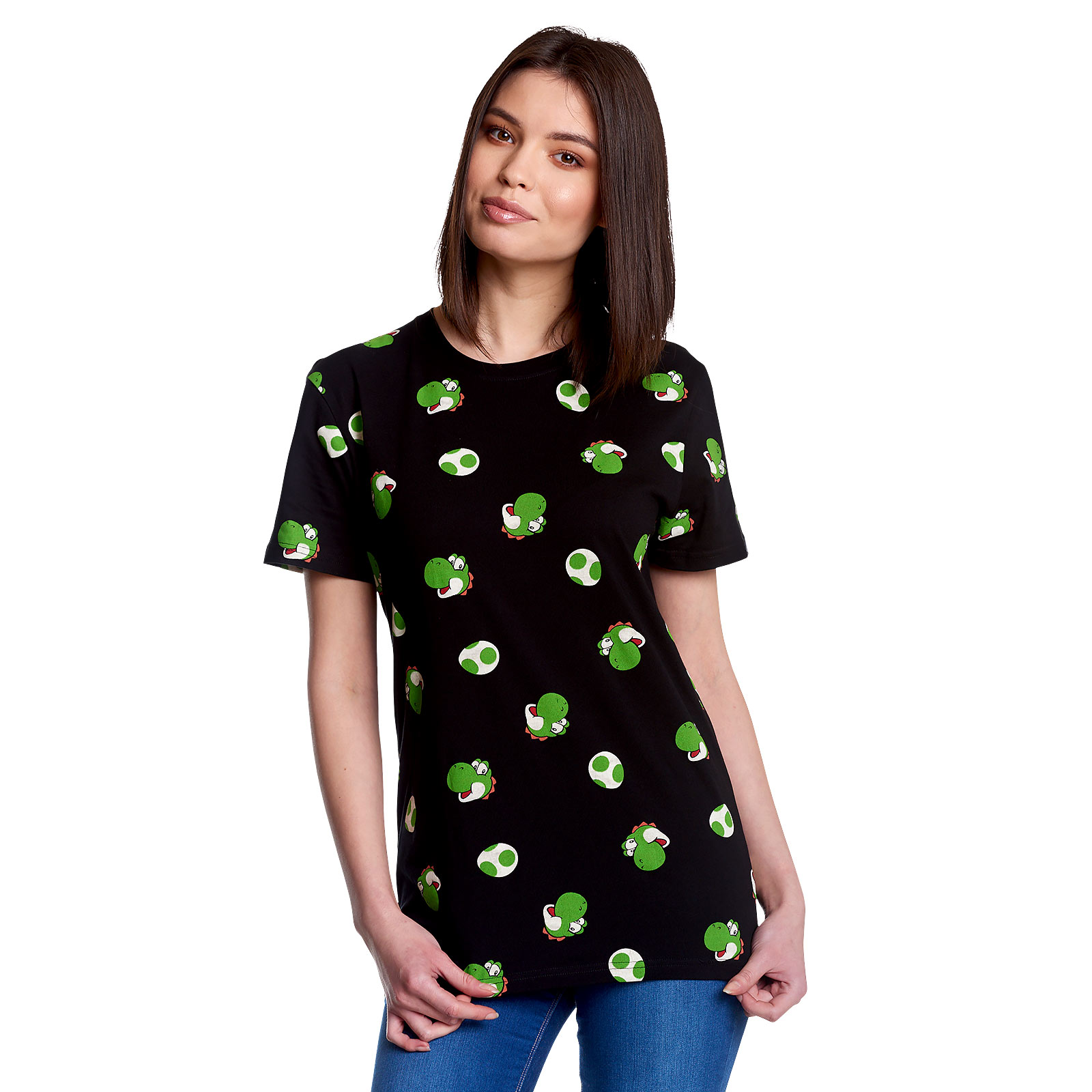 Super Mario - Yoshi & Eieren T-Shirt zwart
