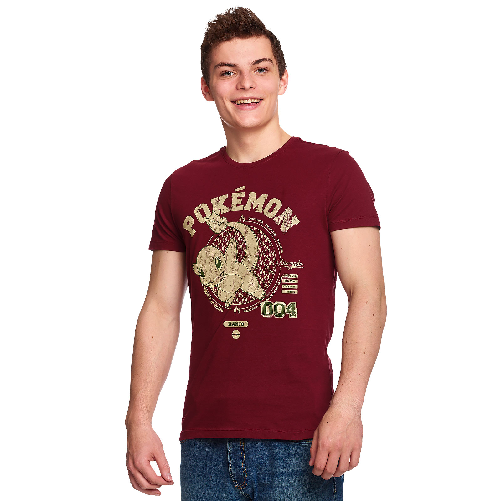 Pokemon - T-shirt Charmander rouge