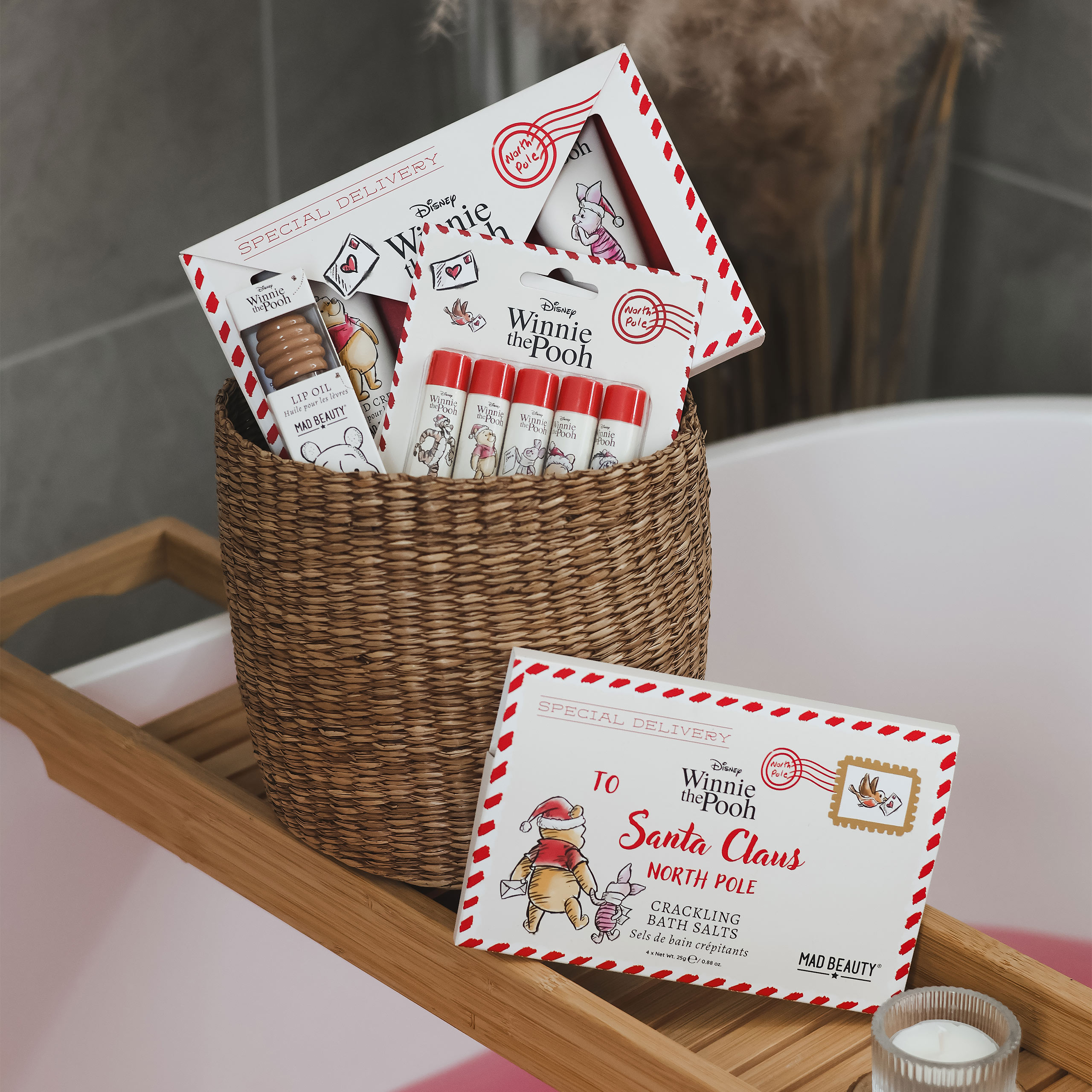 Nalle Puh - X-mas läppbalsam 5-pack