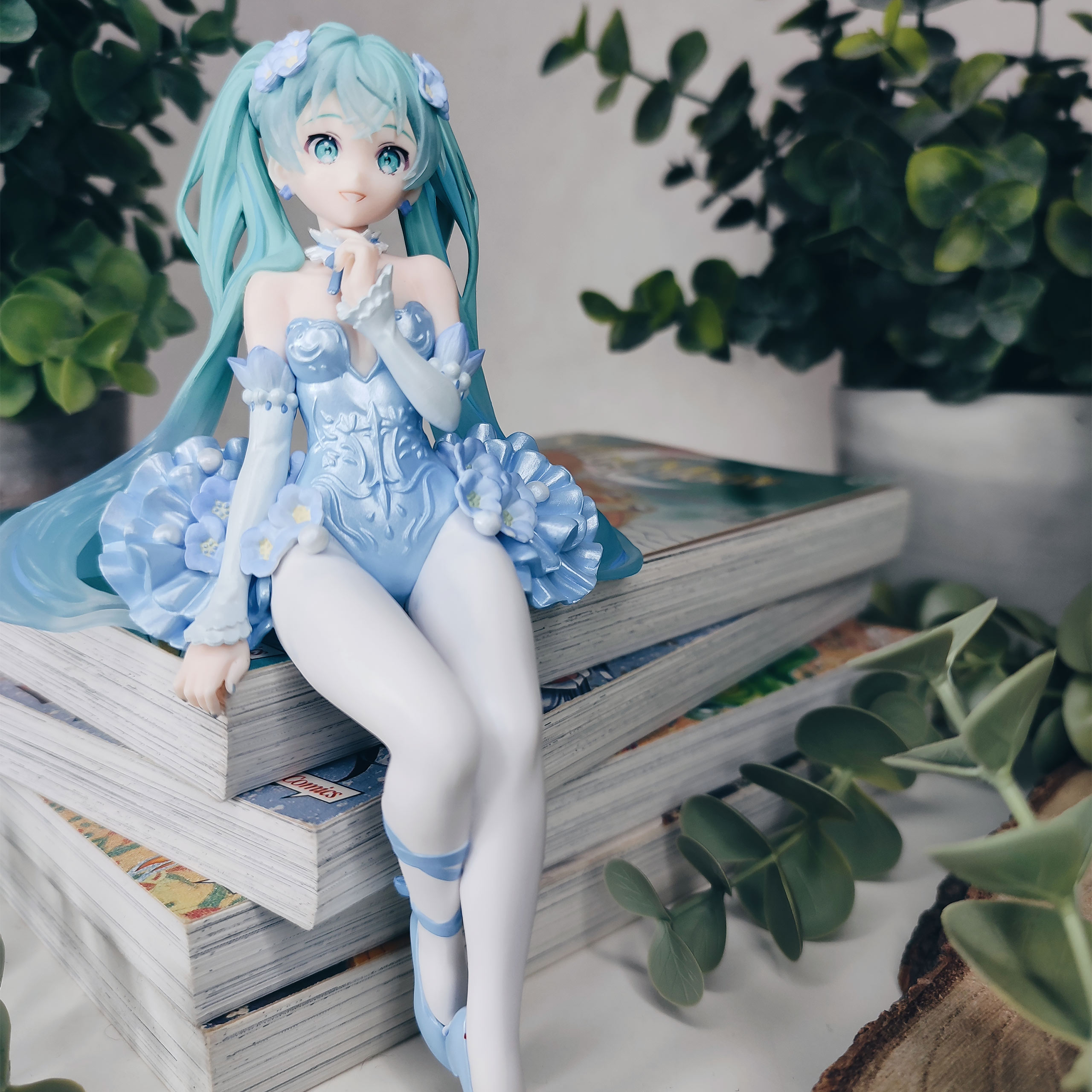 Hatsune Miku - Figura Noodle Stopper Flower Fairy Nemophila Pail Blue Color Version