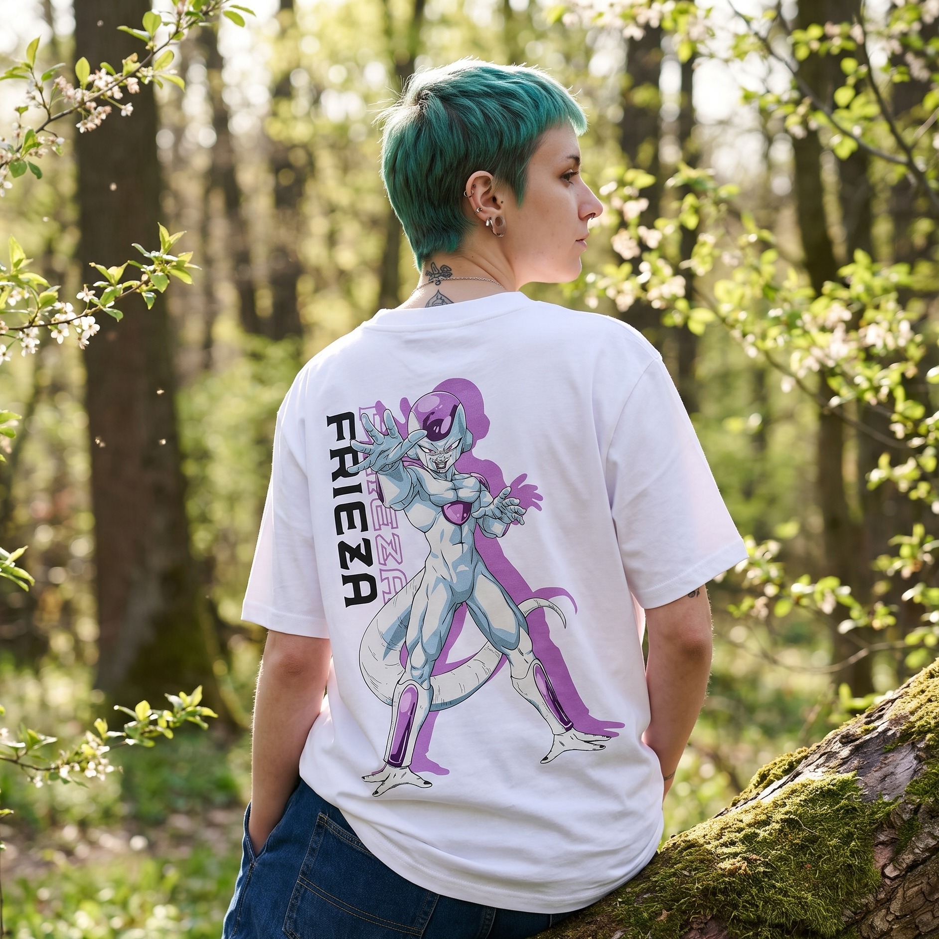 Dragon Ball Z - Camiseta oversize Freezer blanca