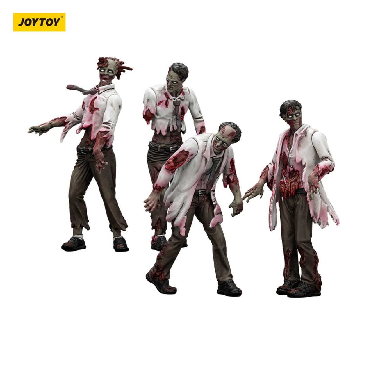 Zombie Dark Source actionfigurer 4-pack Scientists (Male) 8 cm