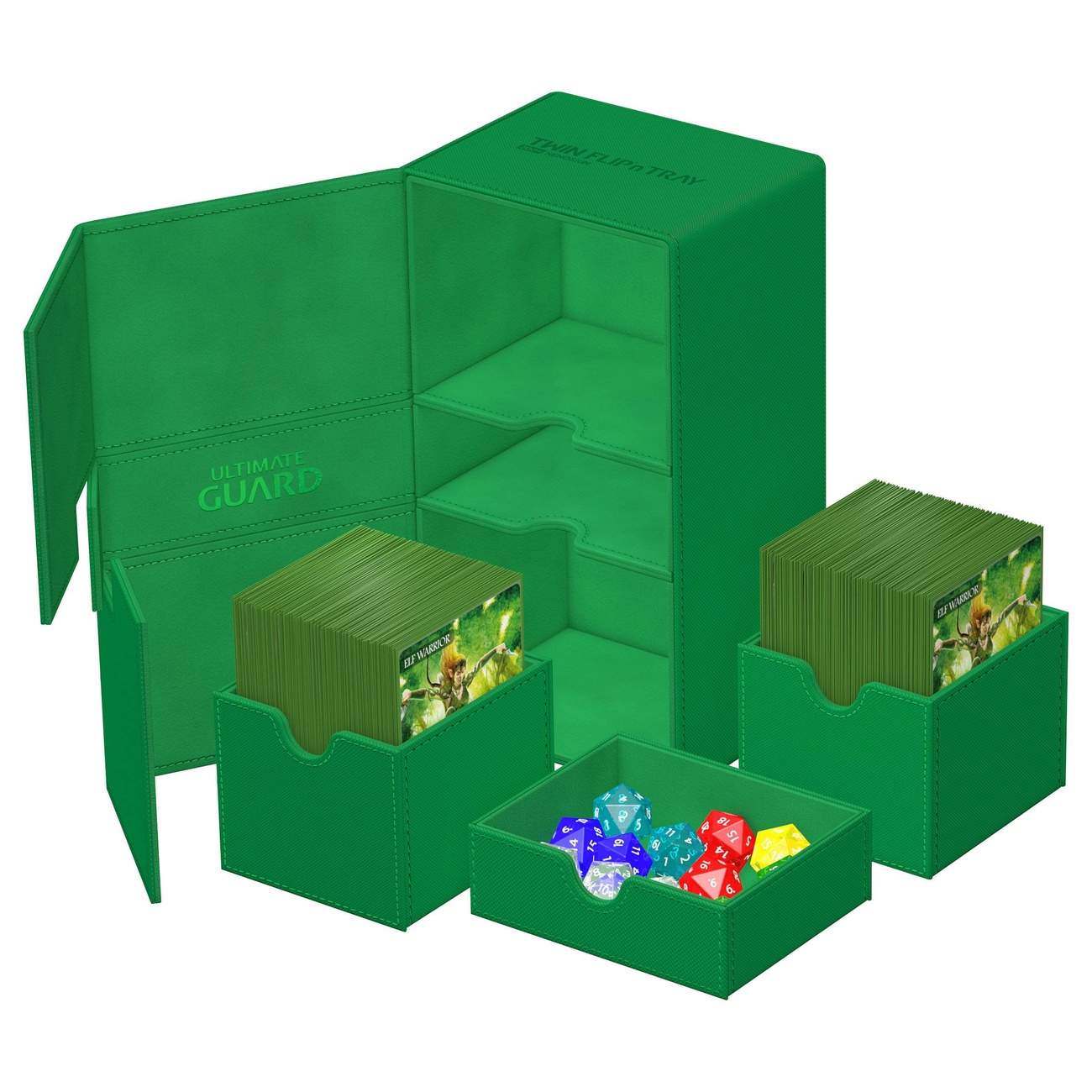 Ultimate Guard Twin Flip'n'Tray 200+ Xenoskin - Groen