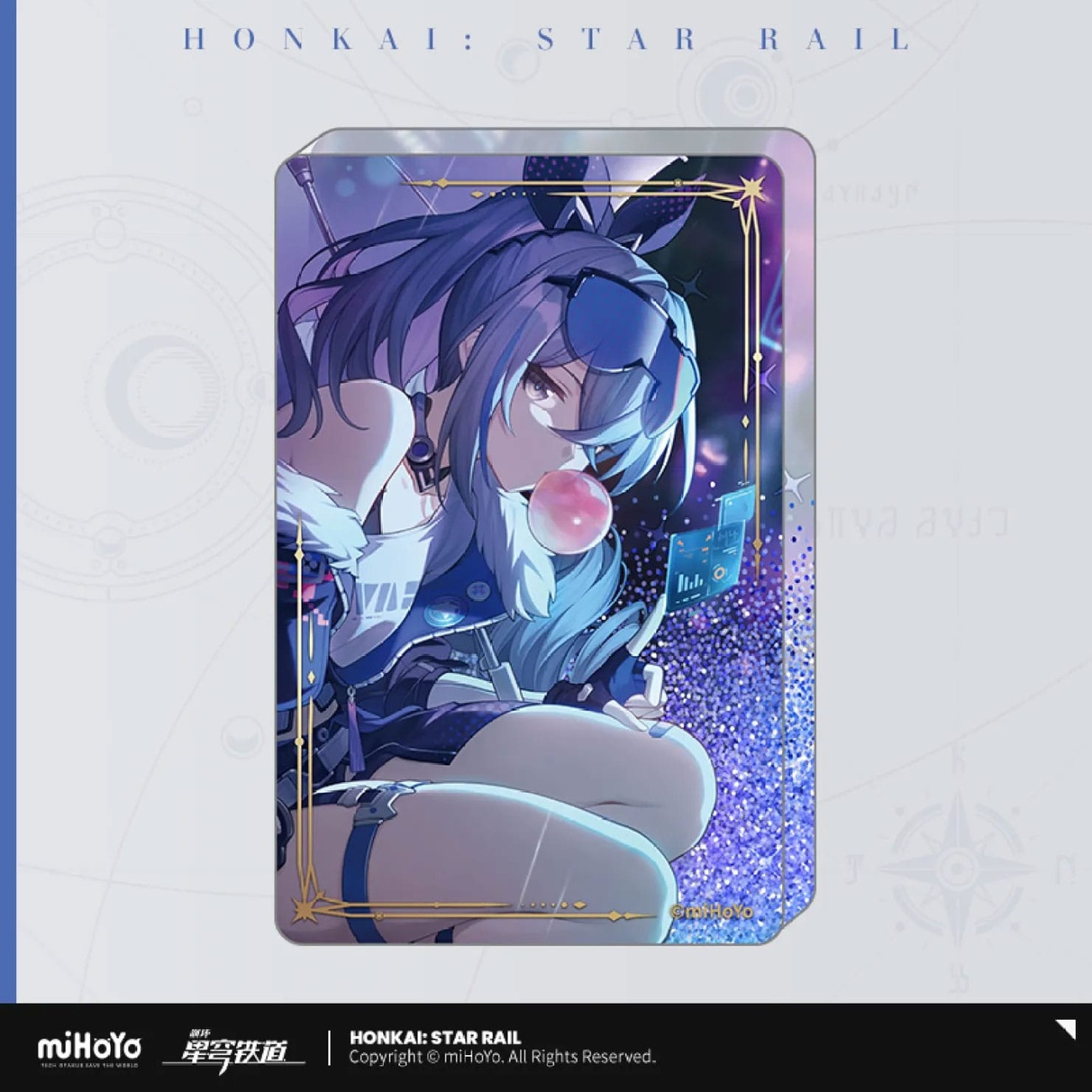 Honkai: Star Rail ornamento in acrilico Light Cone con glitter: Incessant Rain 9 cm