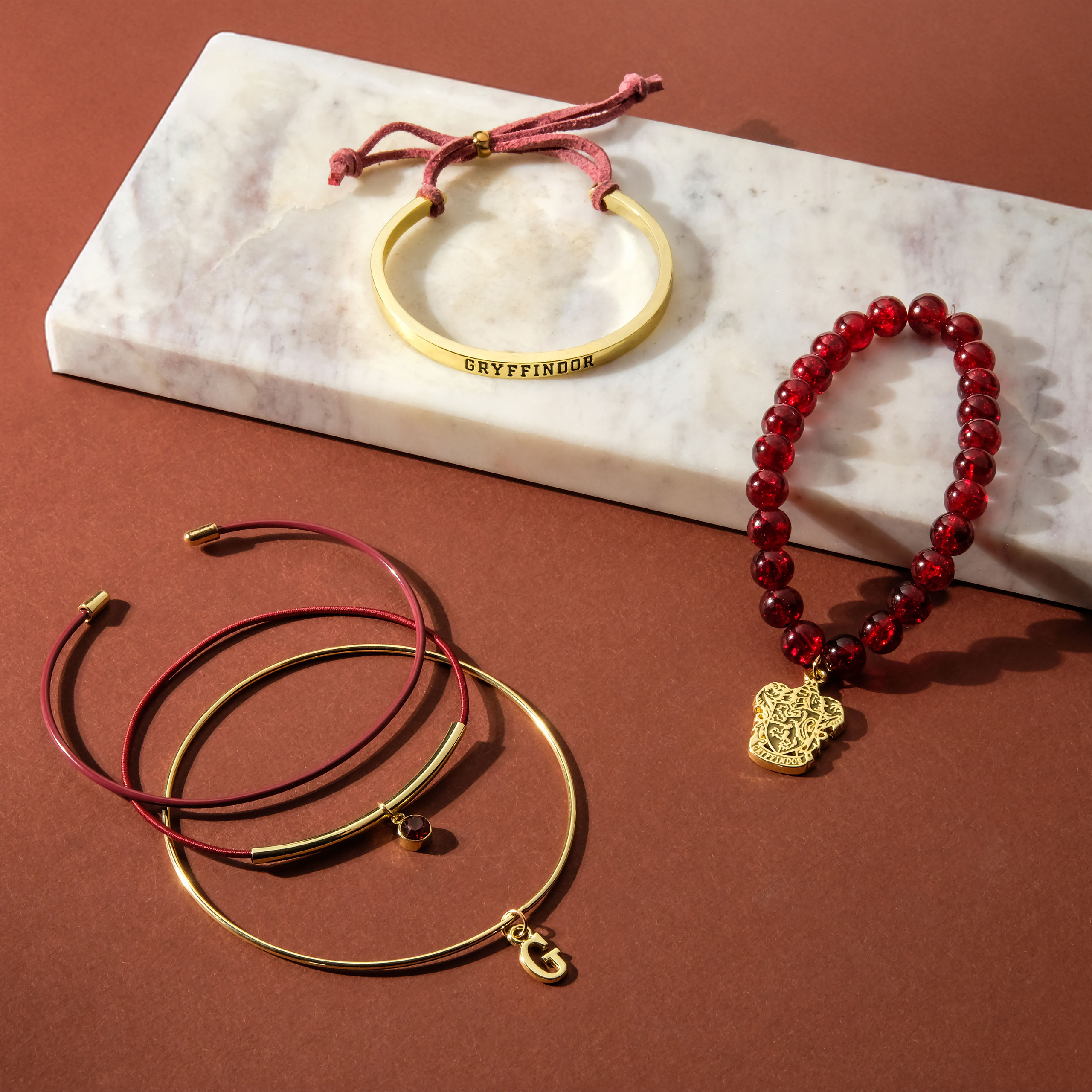 Hermione Red Rhinestone Bracelet Harry Potter-Hermione Clay Bead