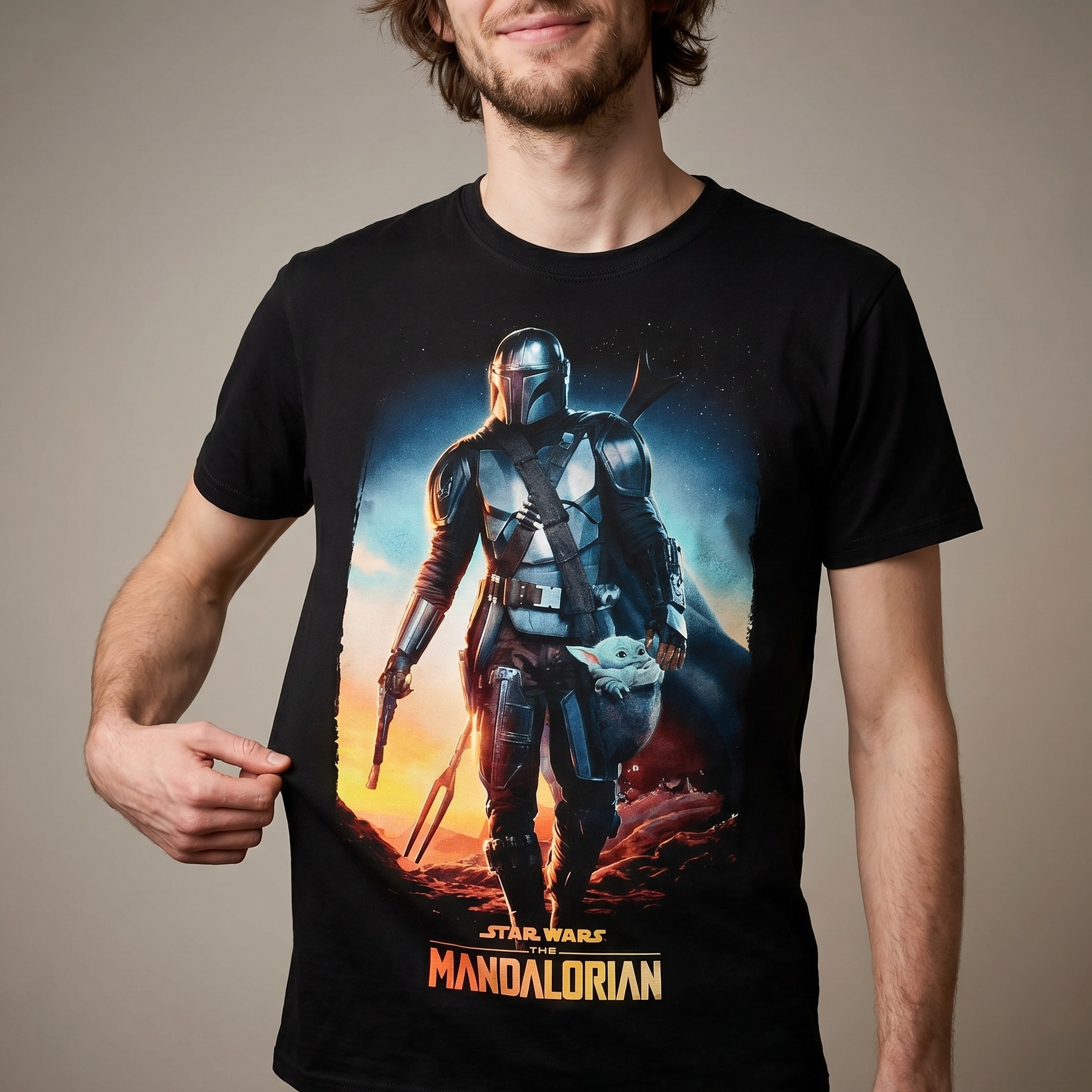 Through The Galaxy T-Shirt black - Star Wars Mandalorian