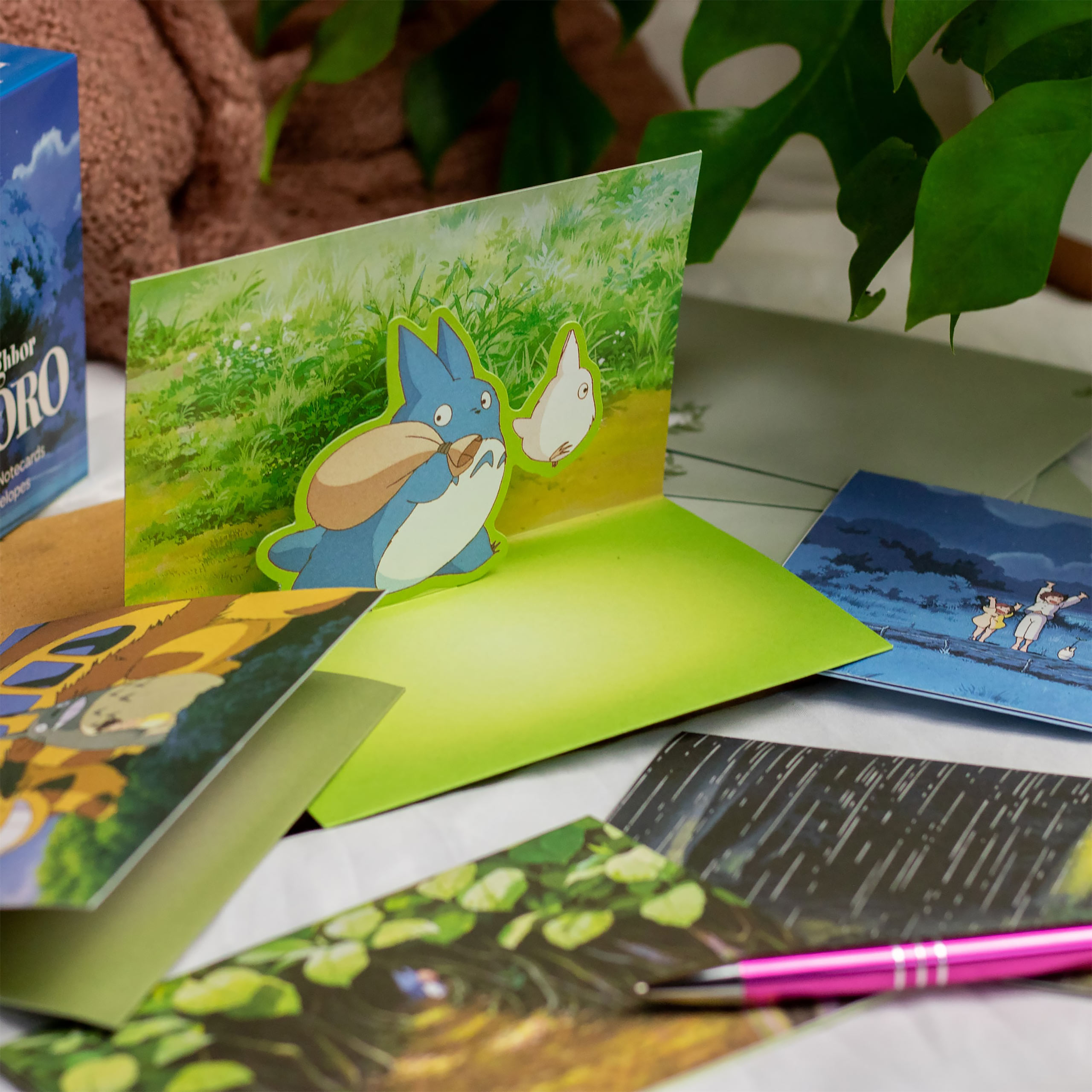 Totoro - Amis Cartes Postales 3D Pop-Up Set de 10