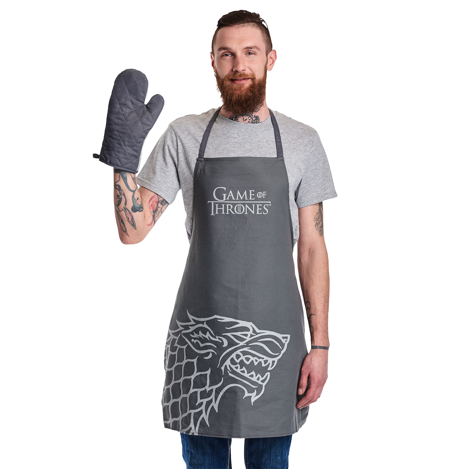 Game of Thrones - House Stark Apron with Oven Mitt