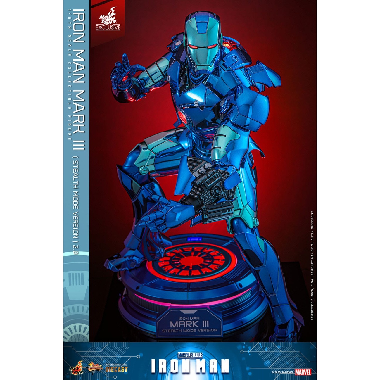 Iron Man Movie Masterpiece Diecast figurka akcji 1/6 Iron Man Mark III (Stealth Mode Ver.) 2.0 Hot Toys Exclusive 33 cm